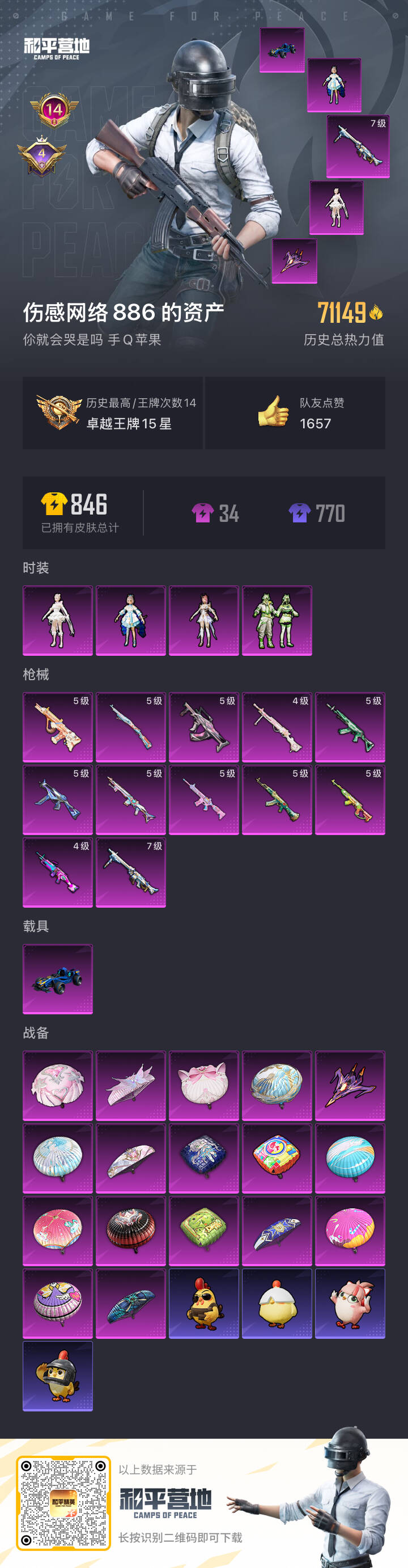 HPSJ3435104和平精英账号详情图3