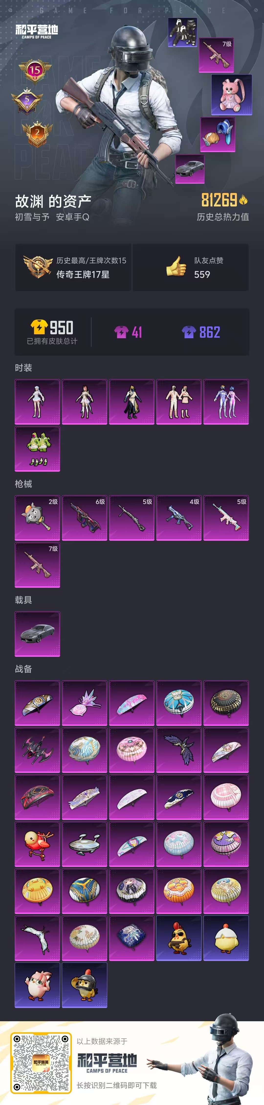 HPSJ3435052和平精英账号详情图2