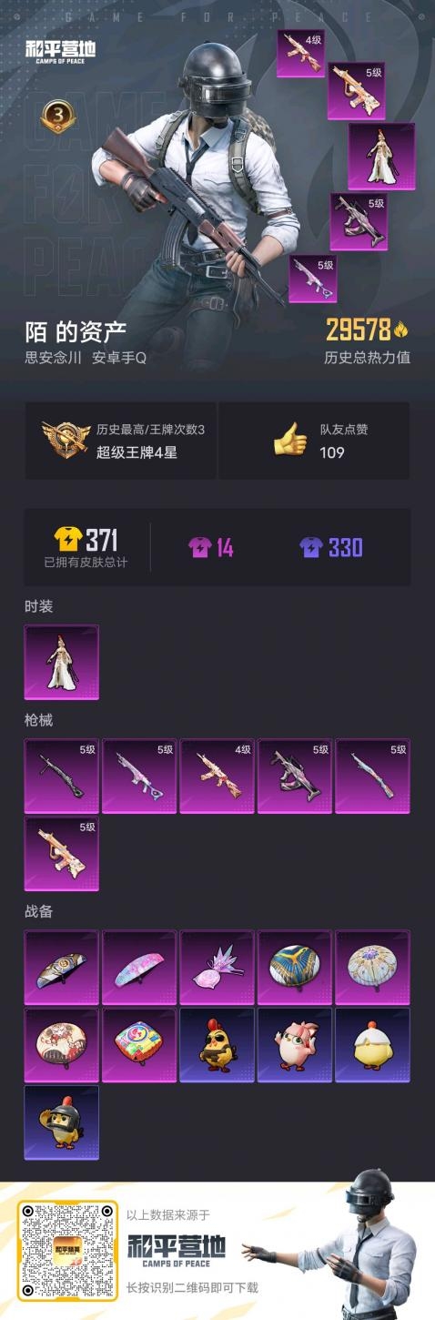 HPSJ3436733和平精英账号详情图2