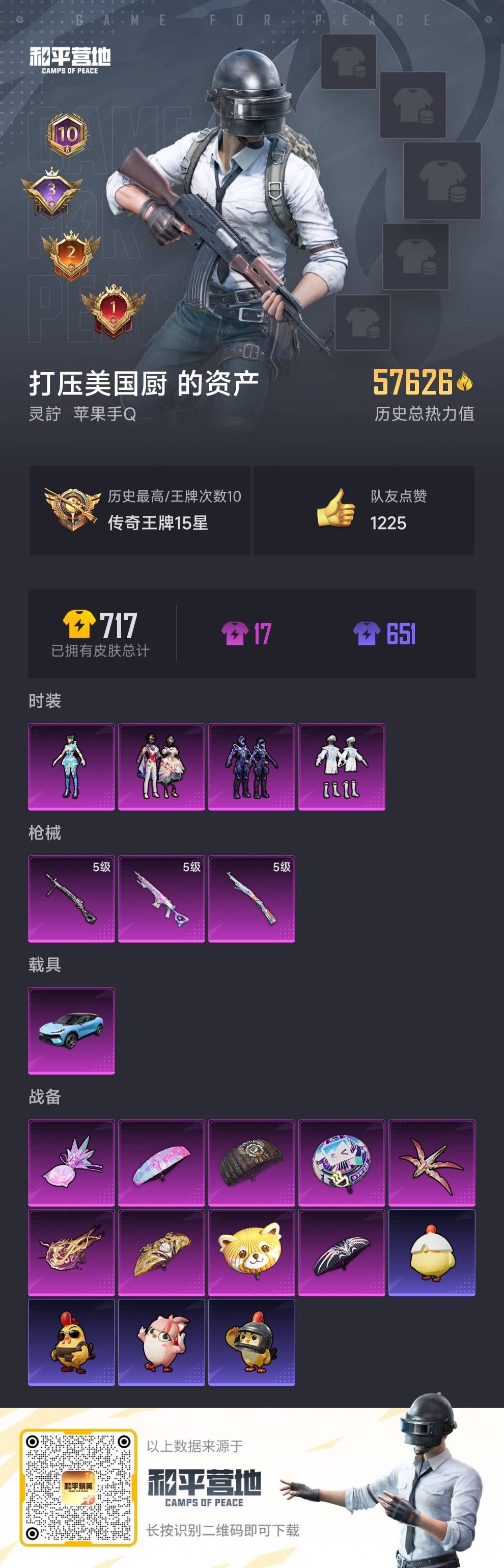 HPSJ3436760和平精英账号详情图3