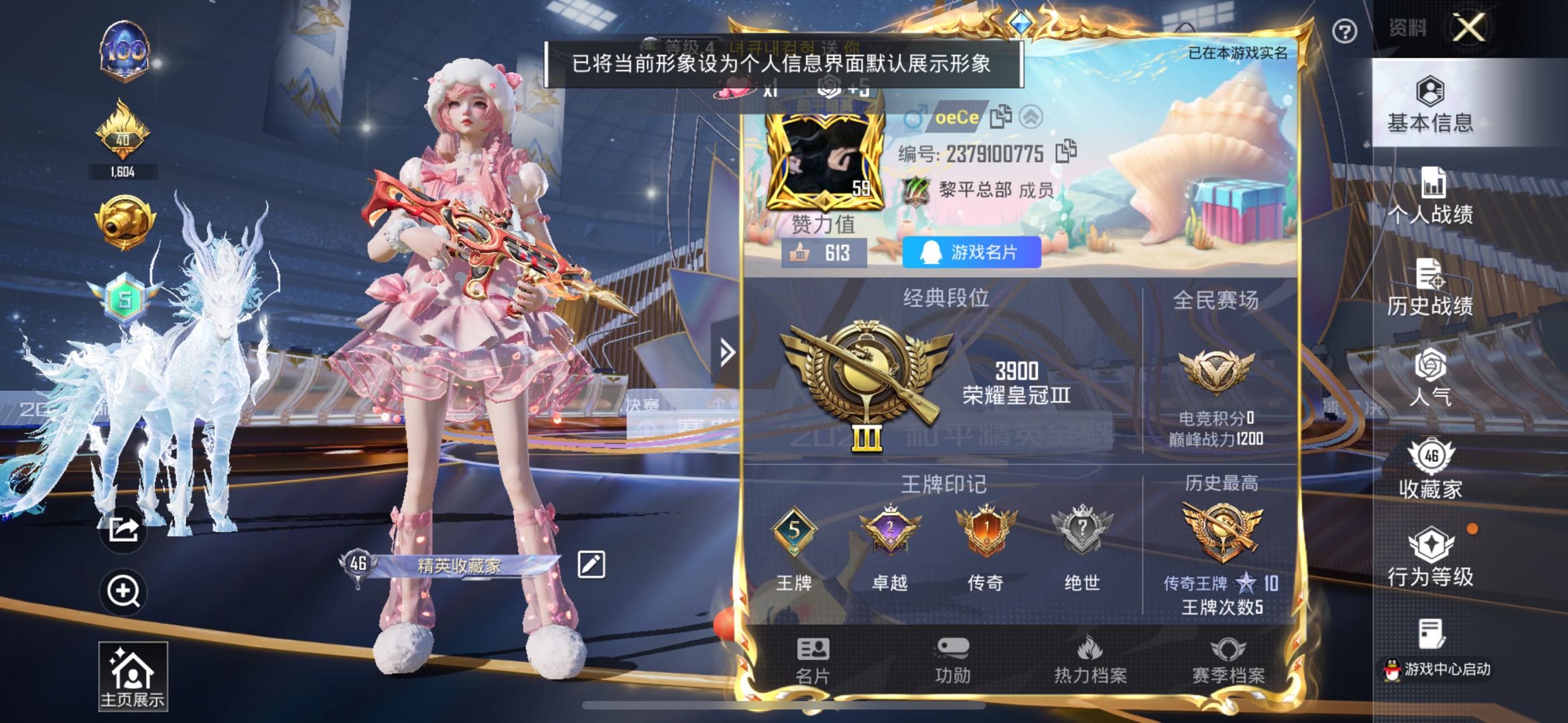 HPSJ3436747和平精英账号详情图2