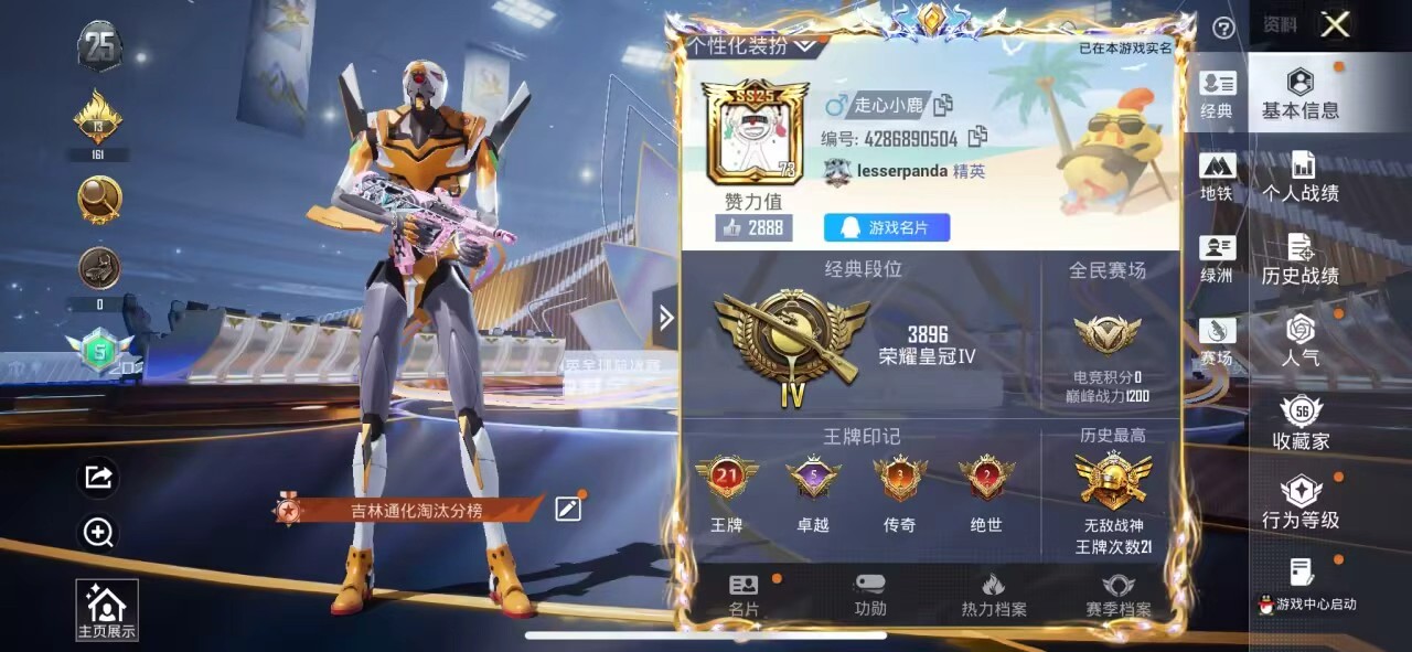 HPSJ3436777和平精英账号详情图2 HPSJ3436777和平精英账号详情图2