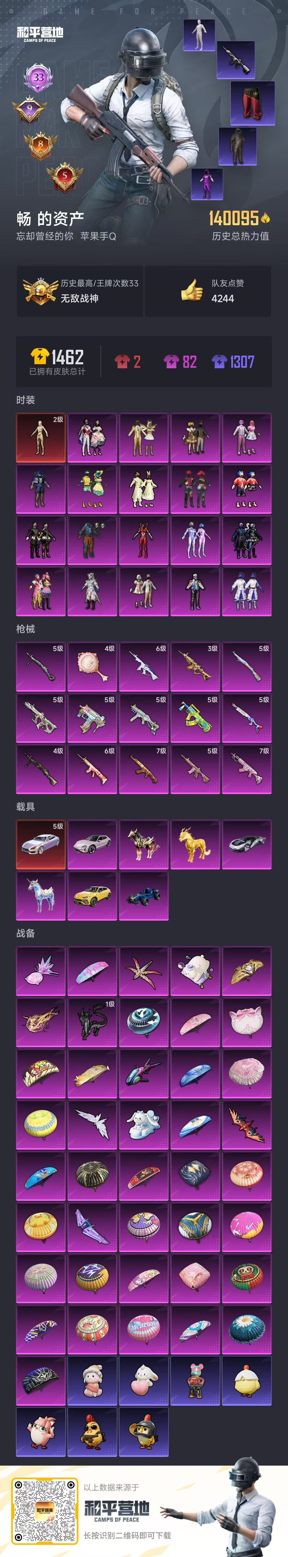 HPSJ3432380和平精英账号详情图3