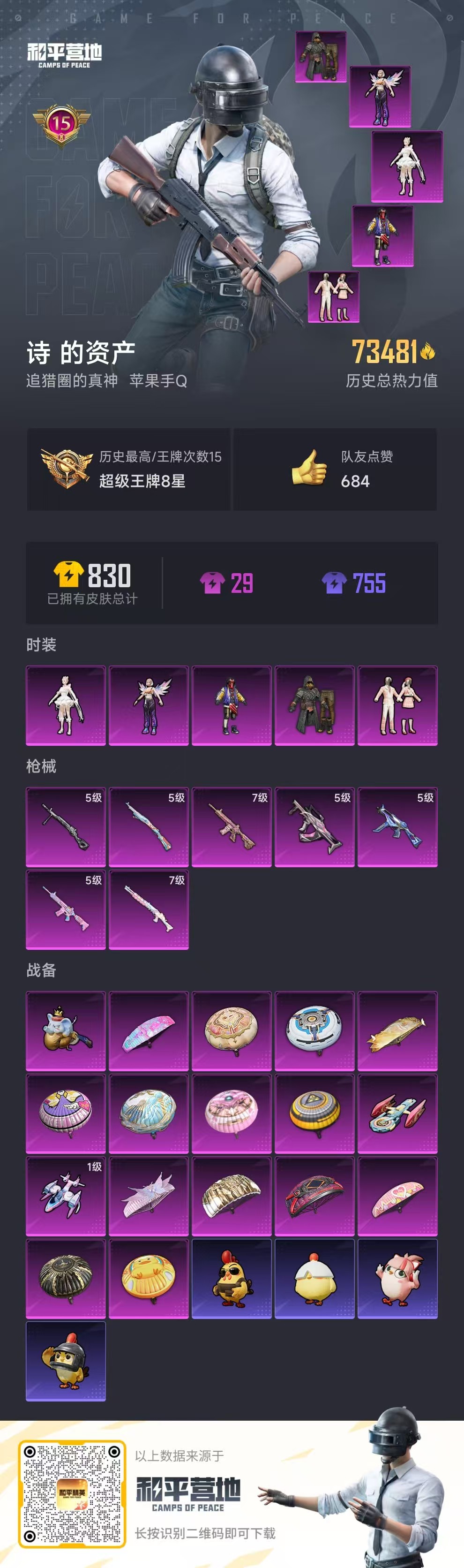 HPSJ3433424和平精英账号详情图4