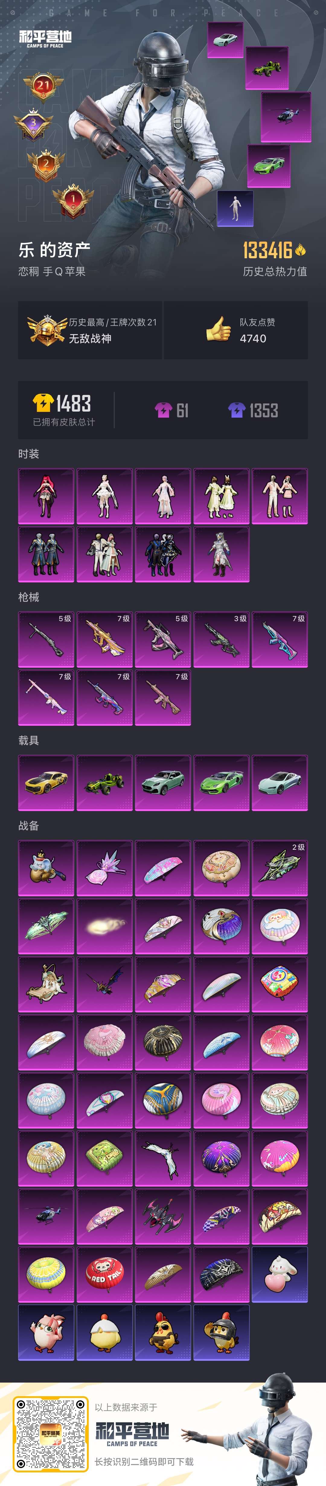 HPSJ3436728和平精英账号详情图4 HPSJ3436728和平精英账号详情图4