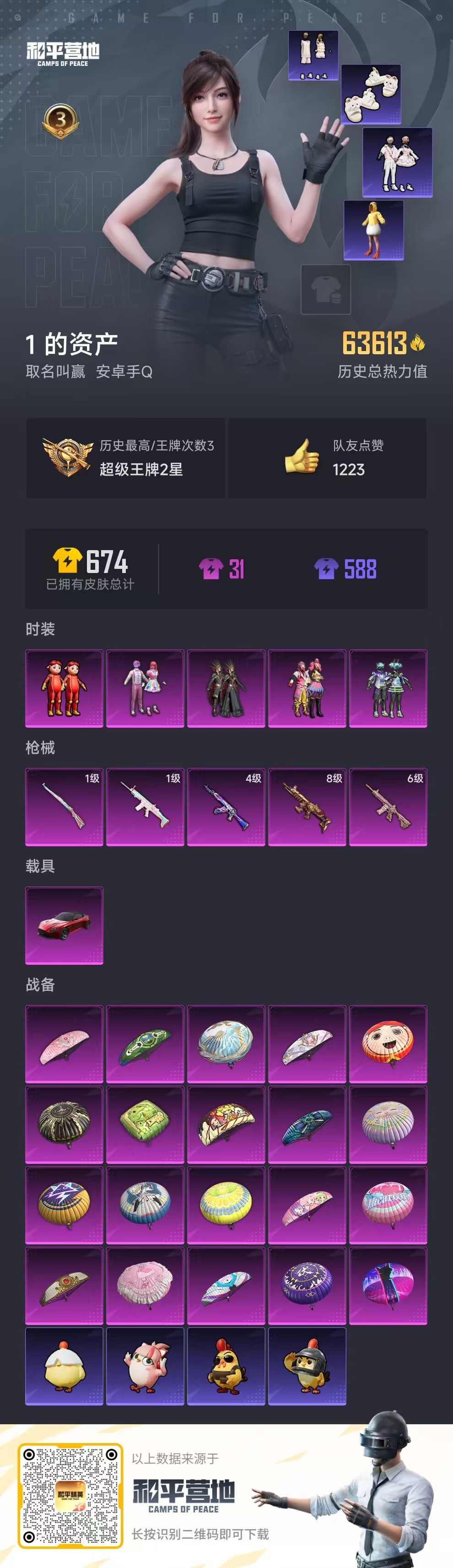 HPSJ3432386和平精英账号详情图4