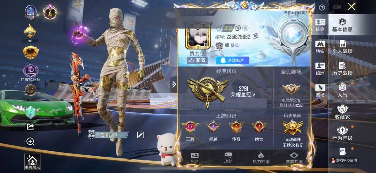 HPSJ3436752和平精英账号详情图2