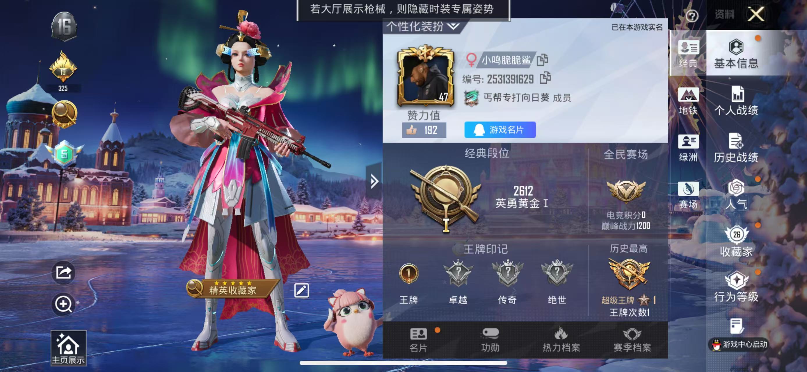 HPSJ3433432和平精英账号详情图2 HPSJ3433432和平精英账号详情图2