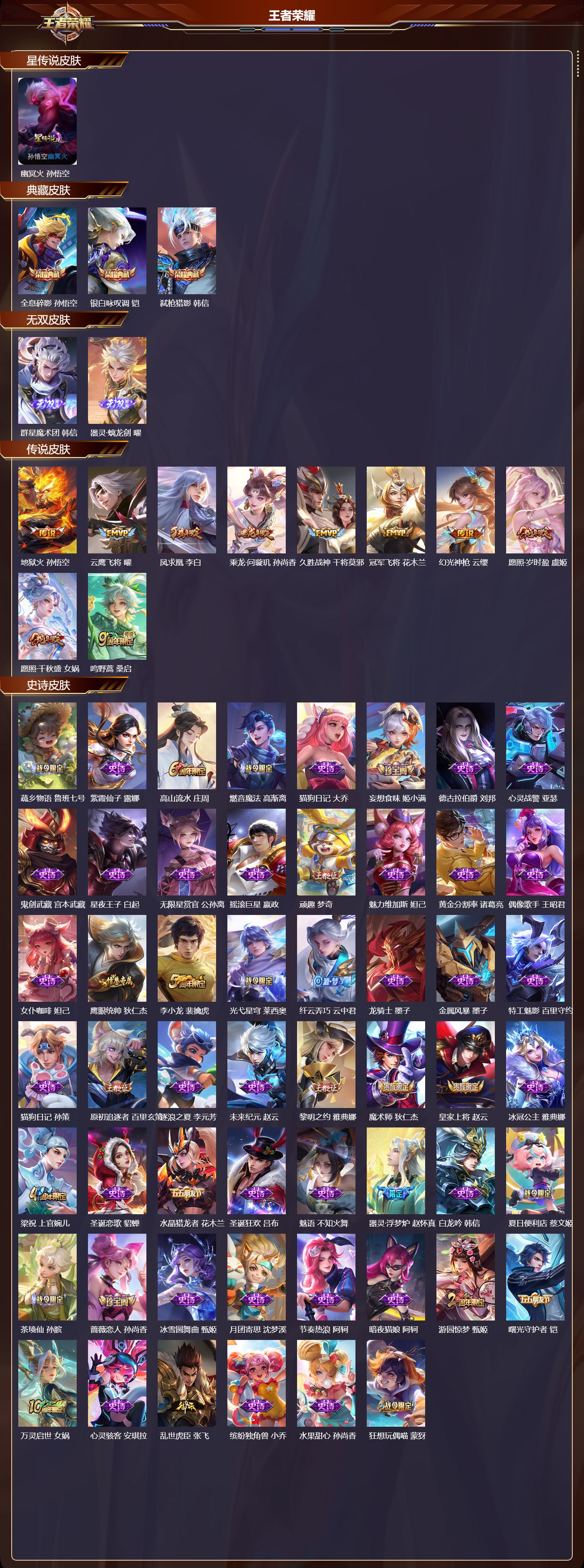 WZMK3437732王者荣耀账号详情图2