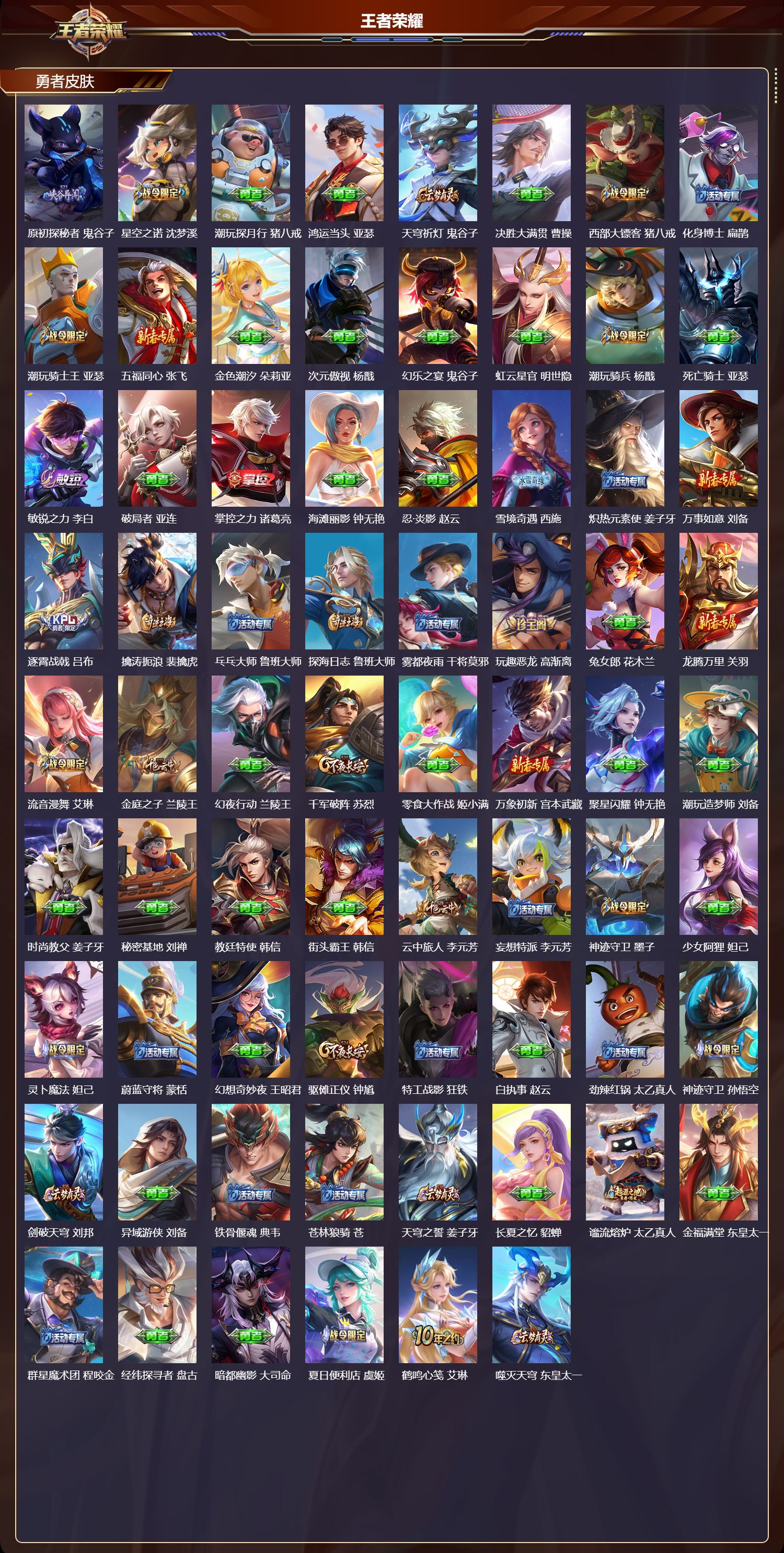 WZMK3437711王者荣耀账号详情图4