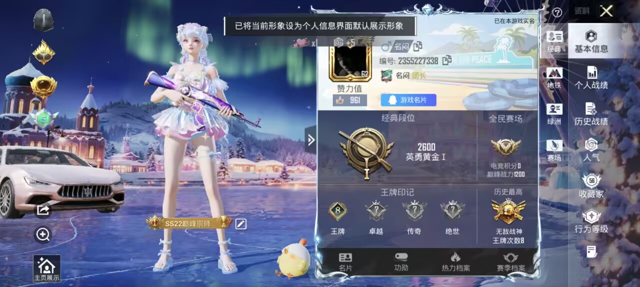 HPSJ3436757和平精英账号详情图4 HPSJ3436757和平精英账号详情图4