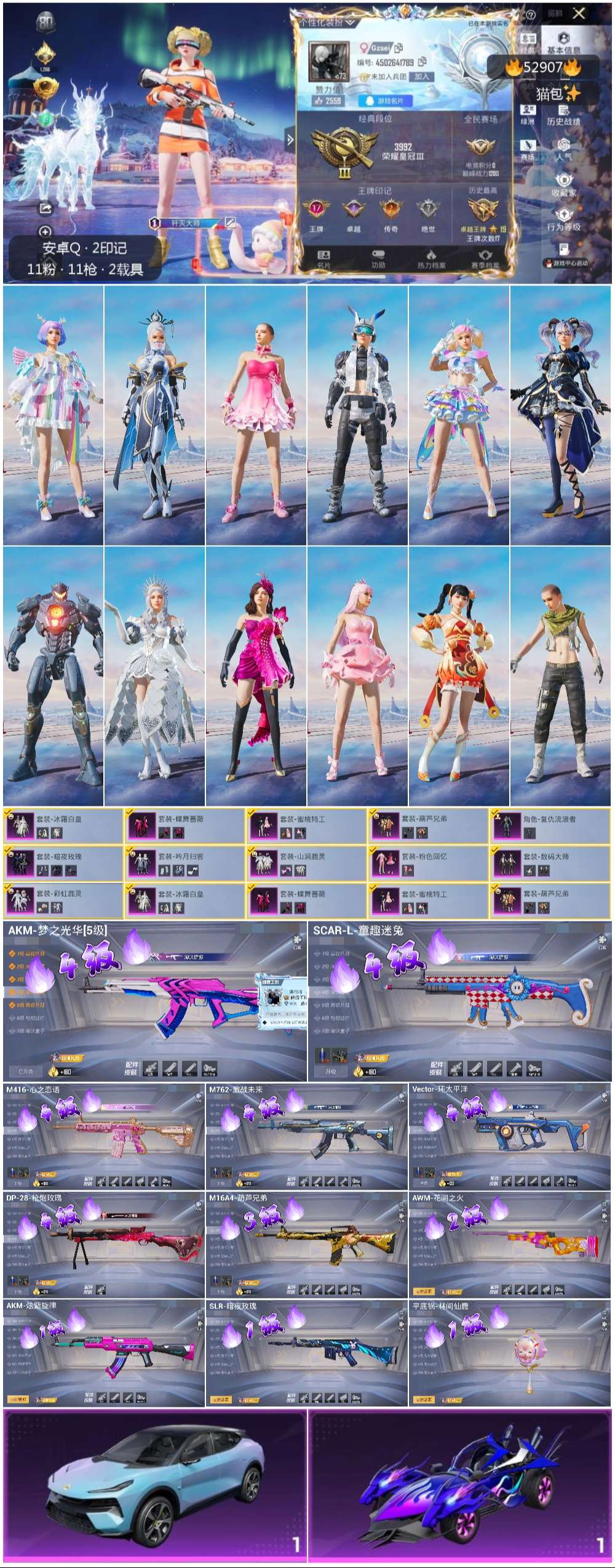 HPSJ3432410和平精英账号详情图3