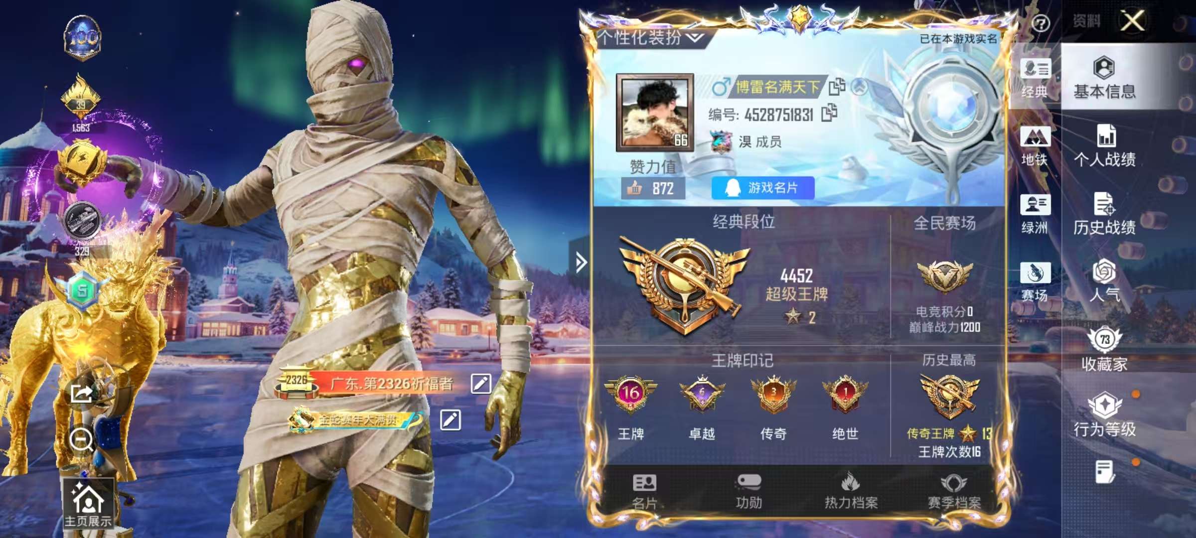 HPSJ3436772和平精英账号详情图2