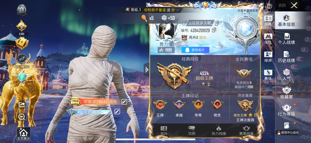 HPSJ3436751和平精英账号详情图4