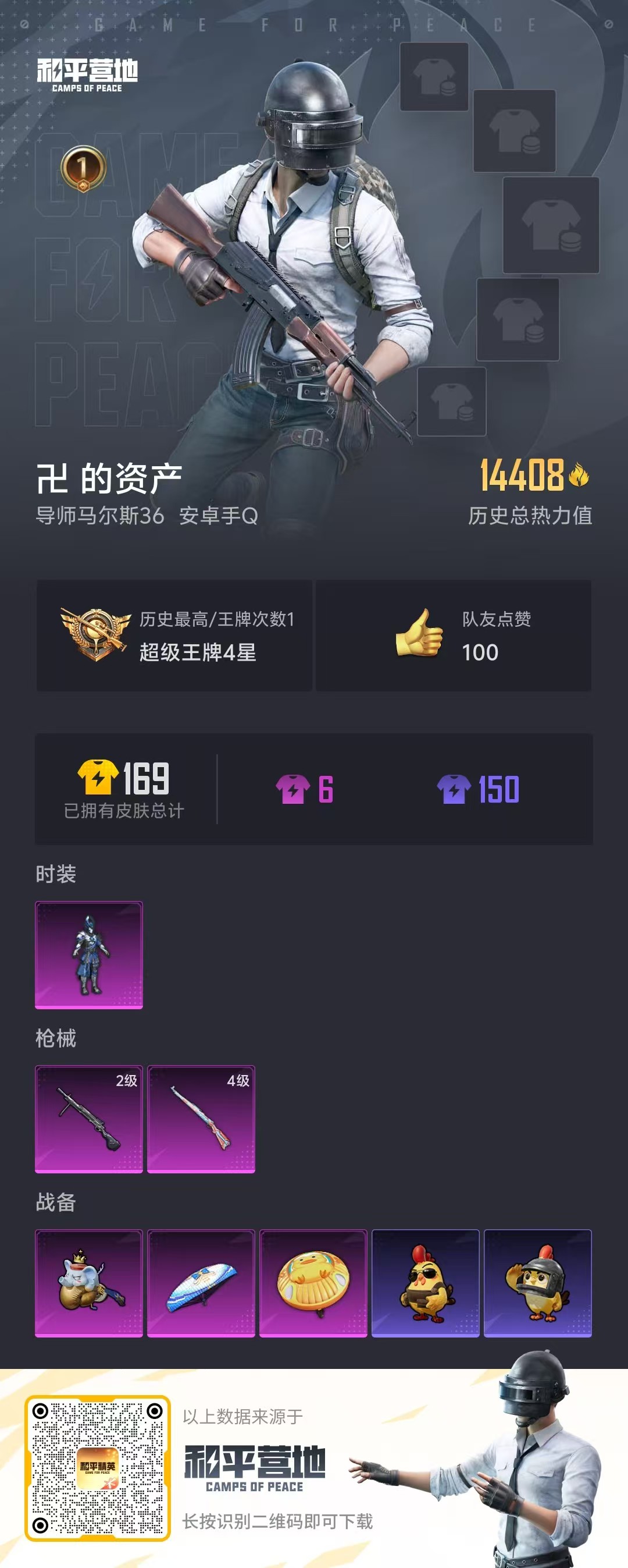 HPSJ3432281和平精英账号详情图3