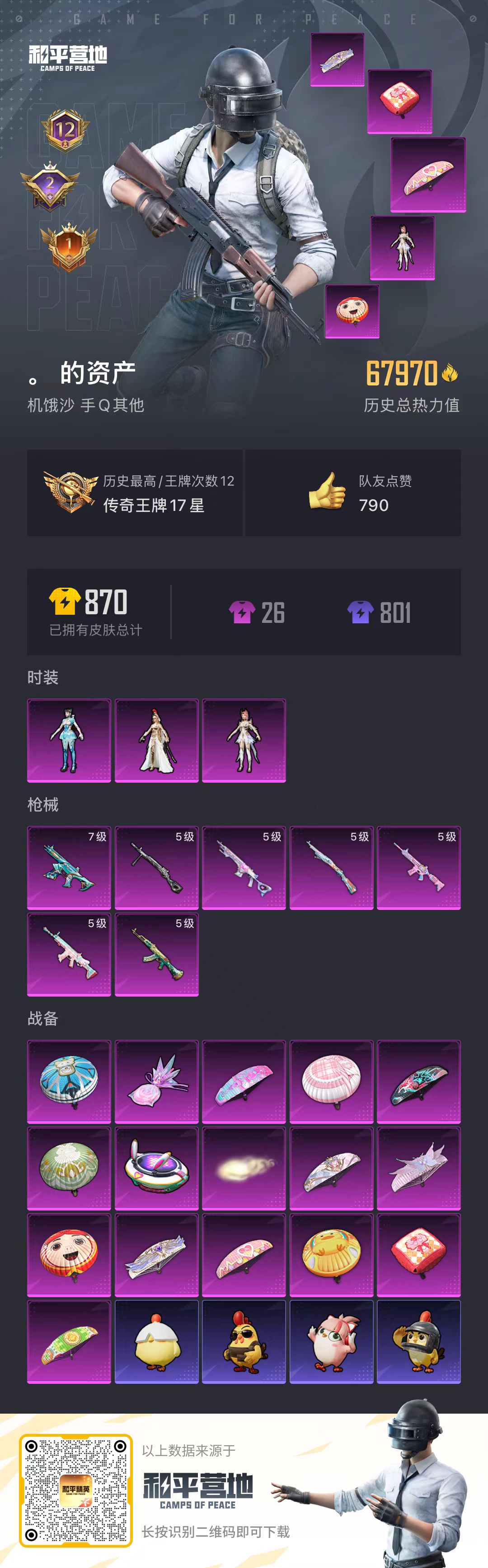 HPSJ3436735和平精英账号详情图3