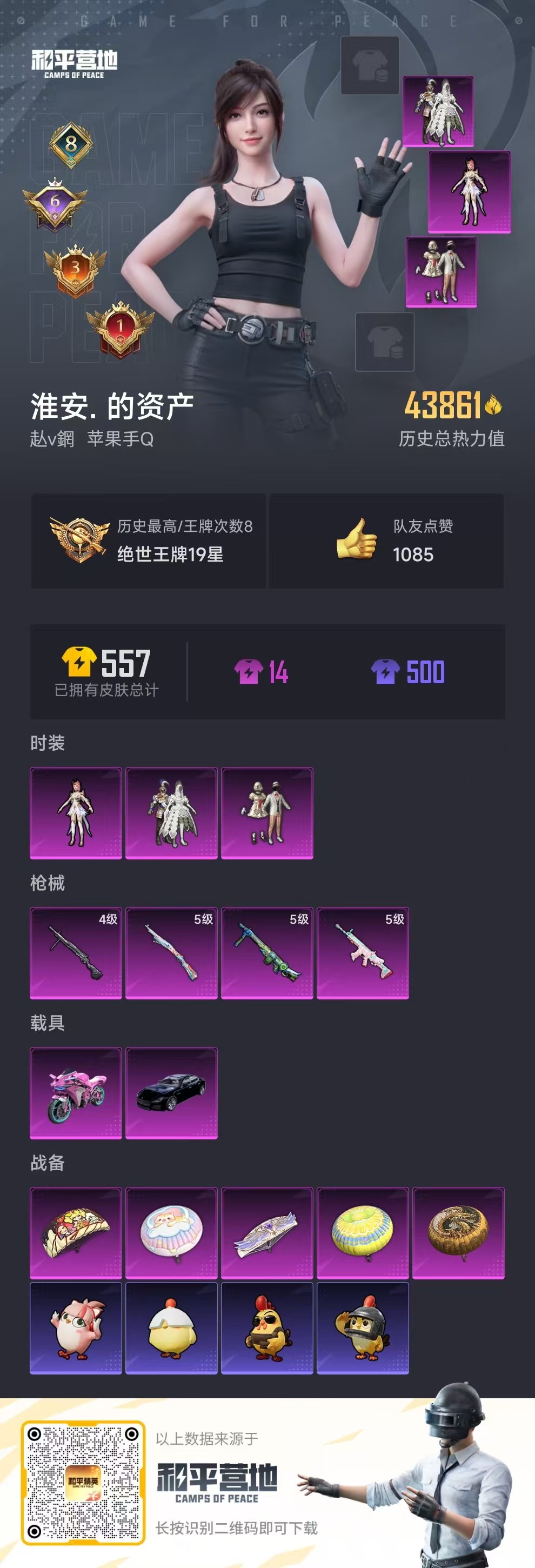 HPSJ3436766和平精英账号详情图3