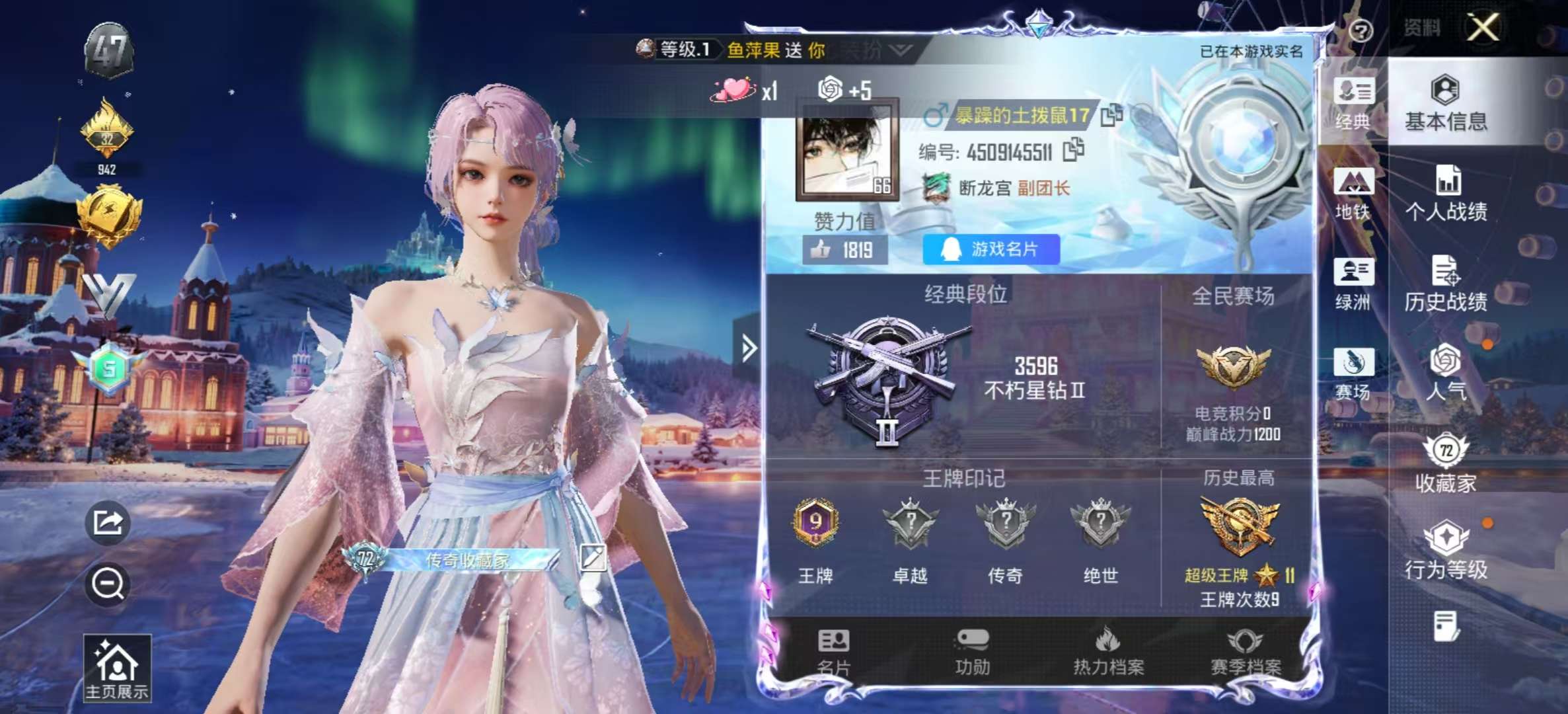 HPSJ3436745和平精英账号详情图2