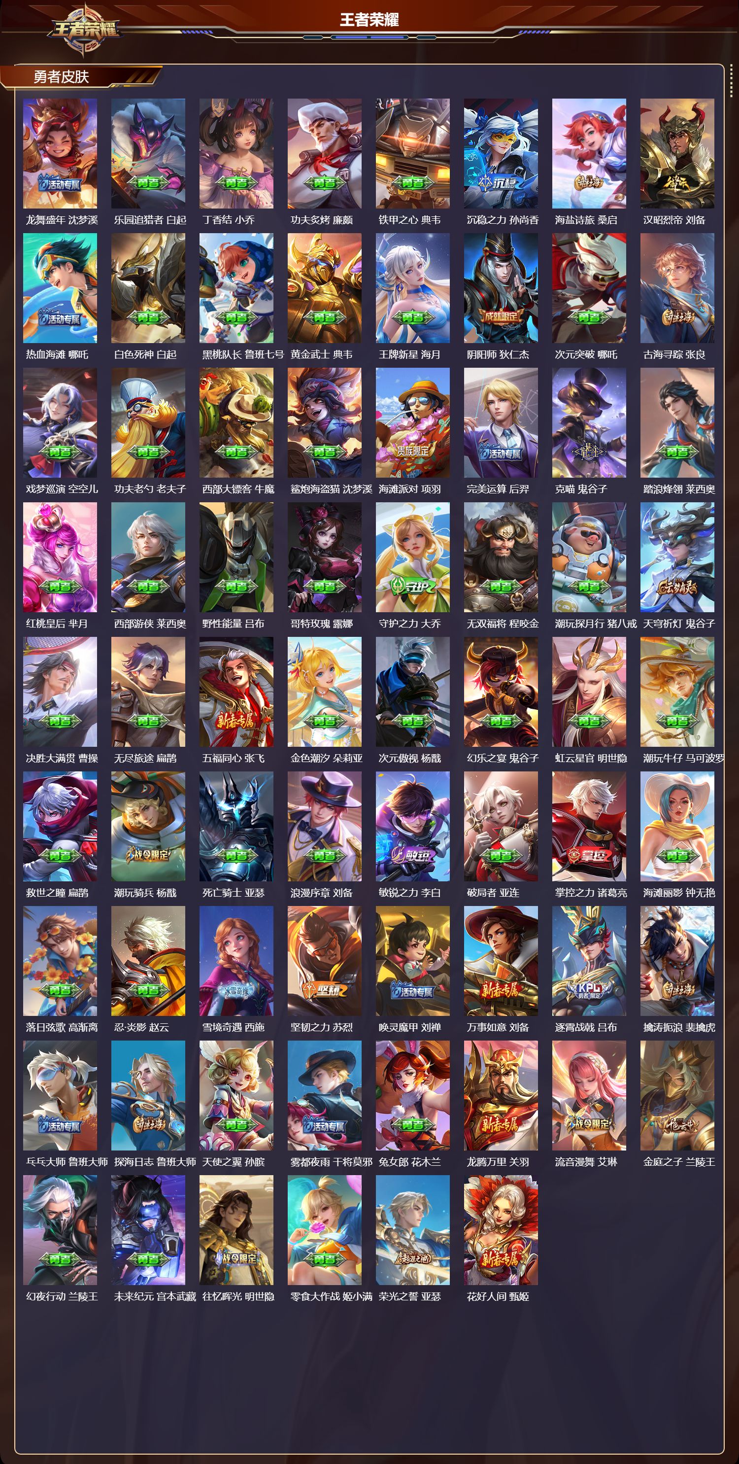 WZMK3437744王者荣耀账号详情图4