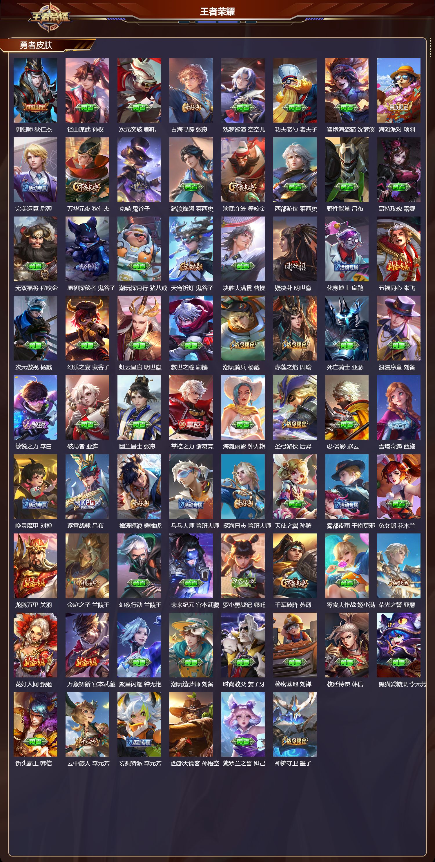 WZMK3437716王者荣耀账号详情图4