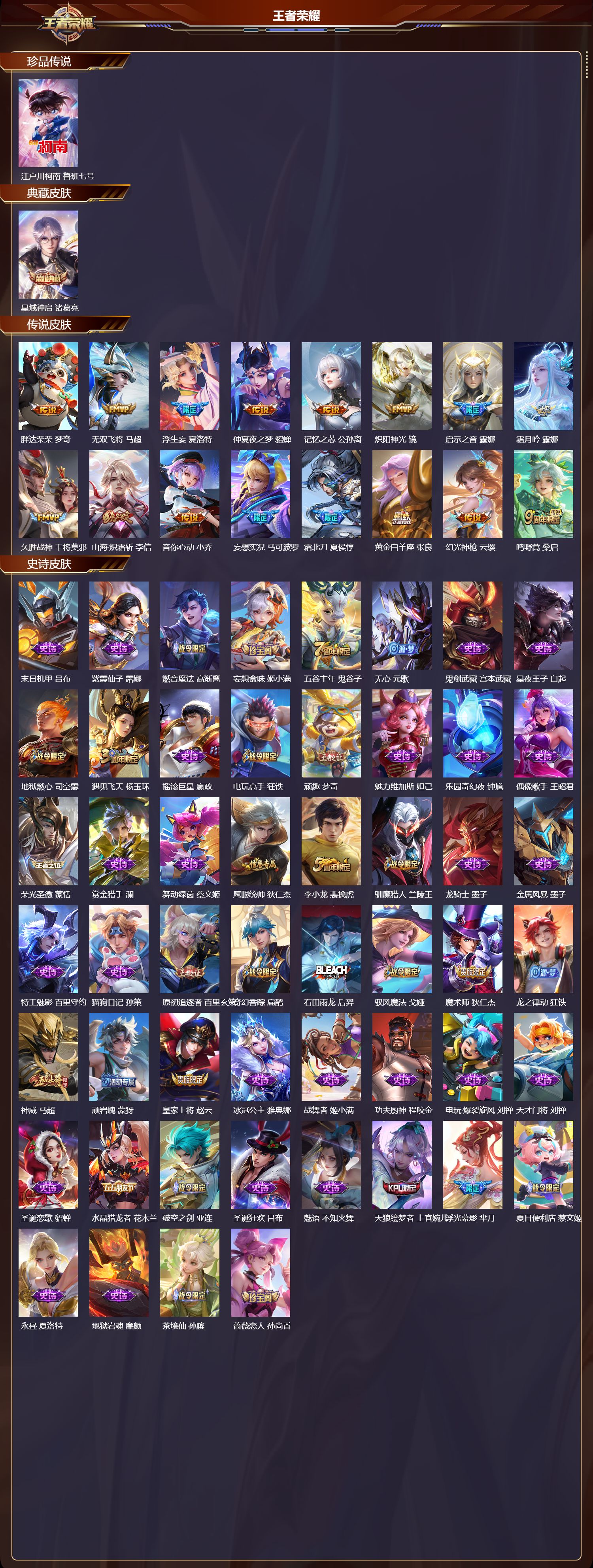 WZMK3437737王者荣耀账号详情图2