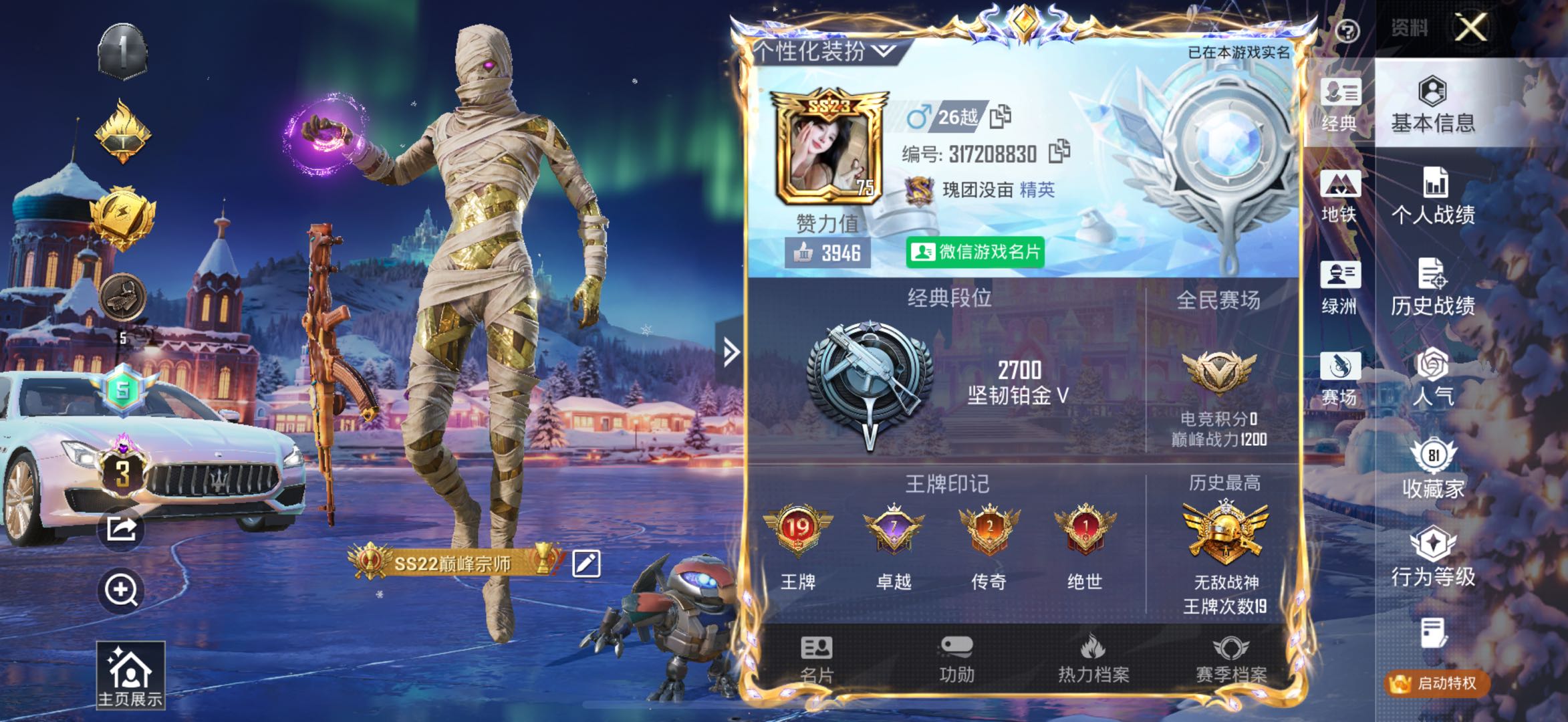 HPSJ3432414和平精英账号详情图2