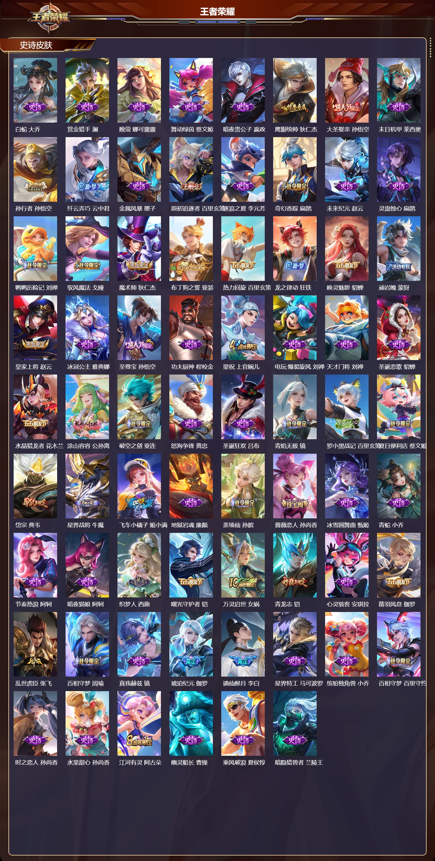 WZMK3440091王者荣耀账号详情图3