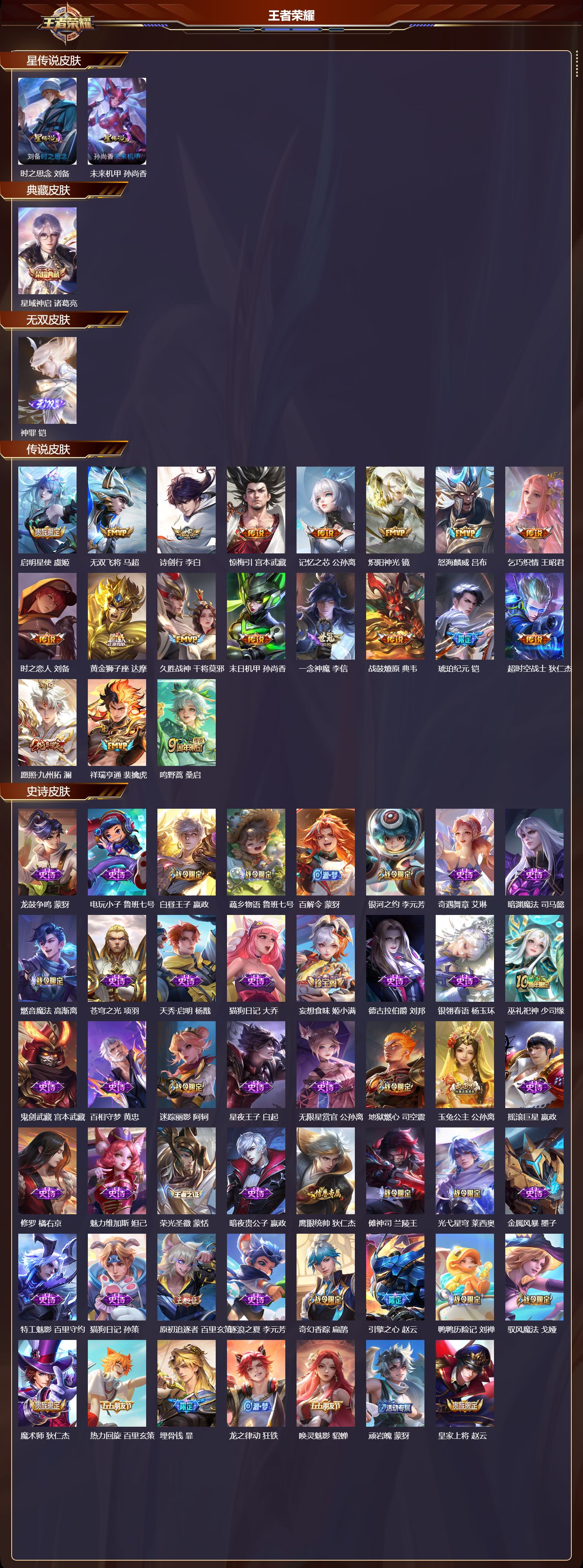 WZMK3440092王者荣耀账号详情图2