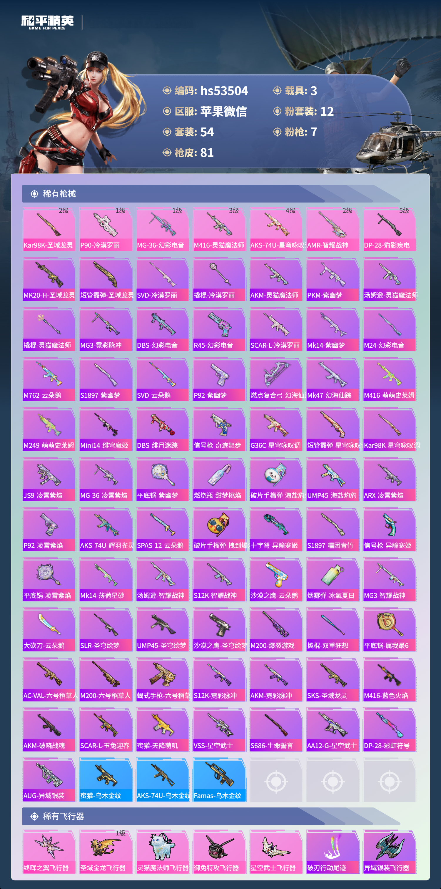 HPSJ3433903和平精英账号详情图6 HPSJ3433903和平精英账号详情图6