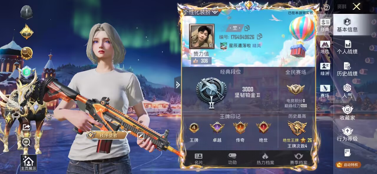 HPSJ3434070和平精英账号详情图2