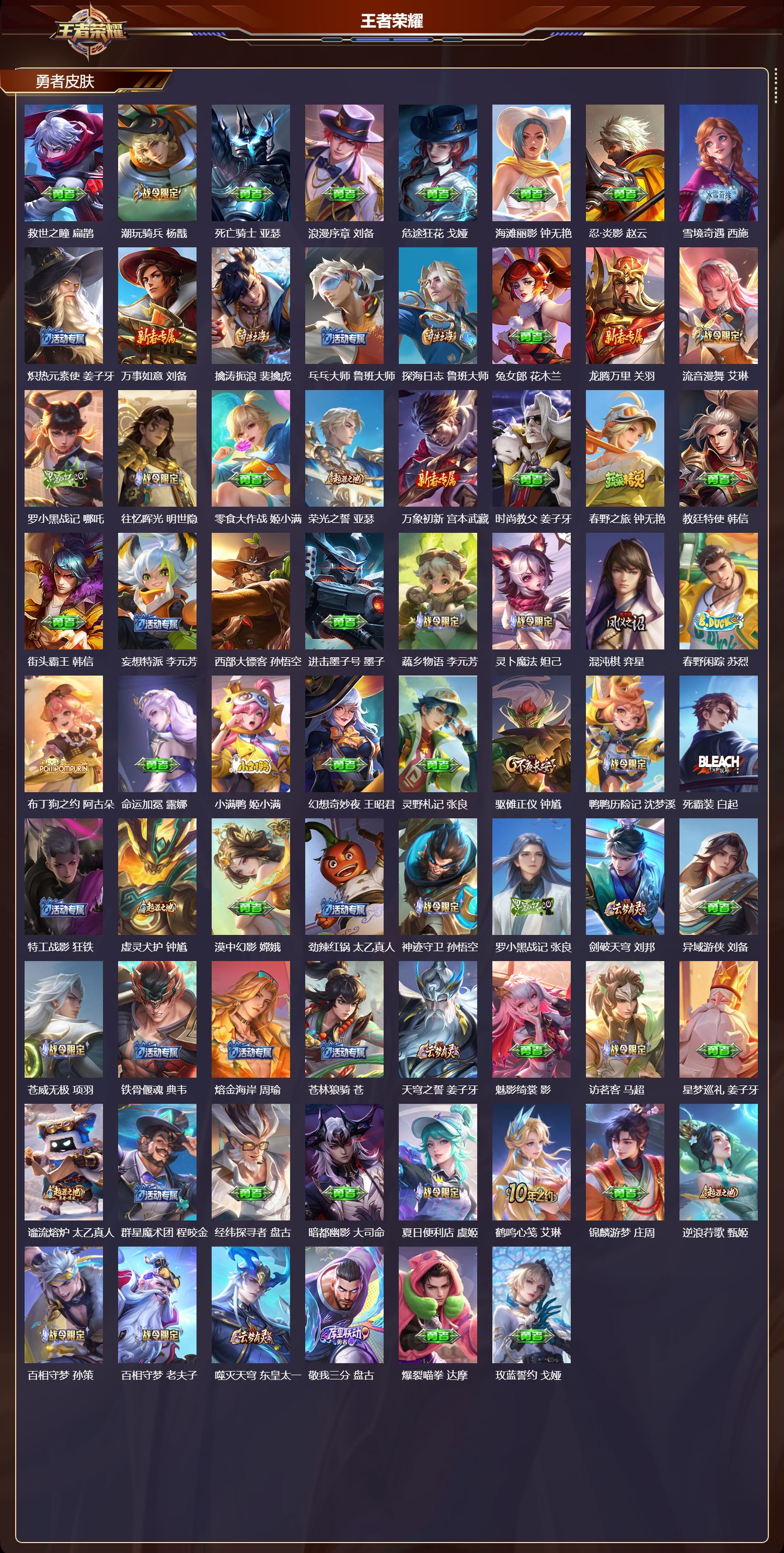 WZMK3440092王者荣耀账号详情图4