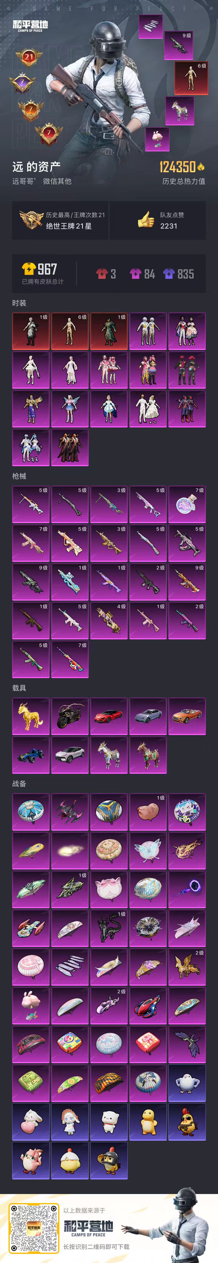 HPSJ3434299和平精英账号详情图2