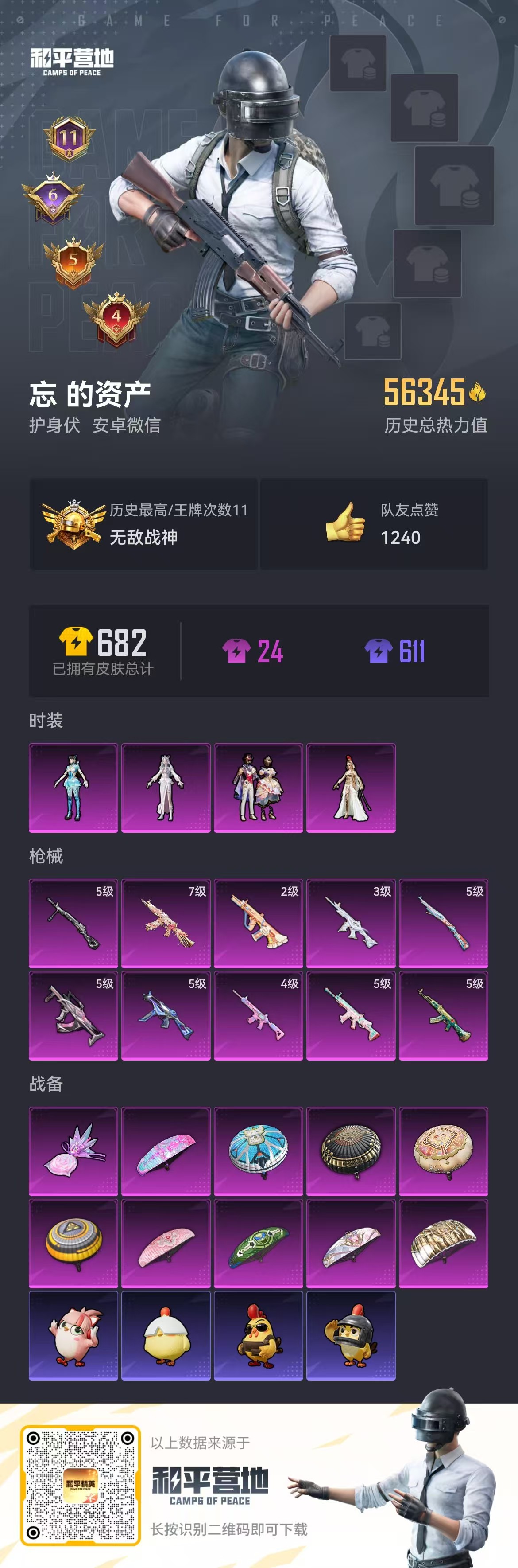 HPSJ3434349和平精英账号详情图3