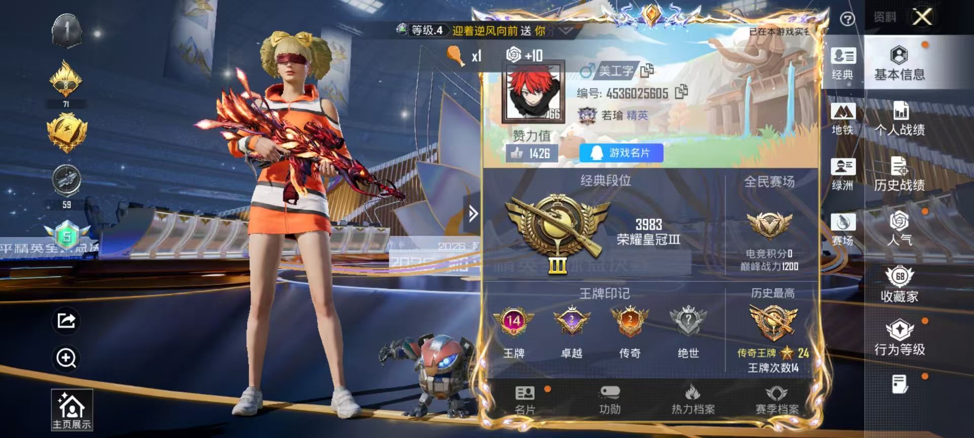 HPSJ3433942和平精英账号详情图2