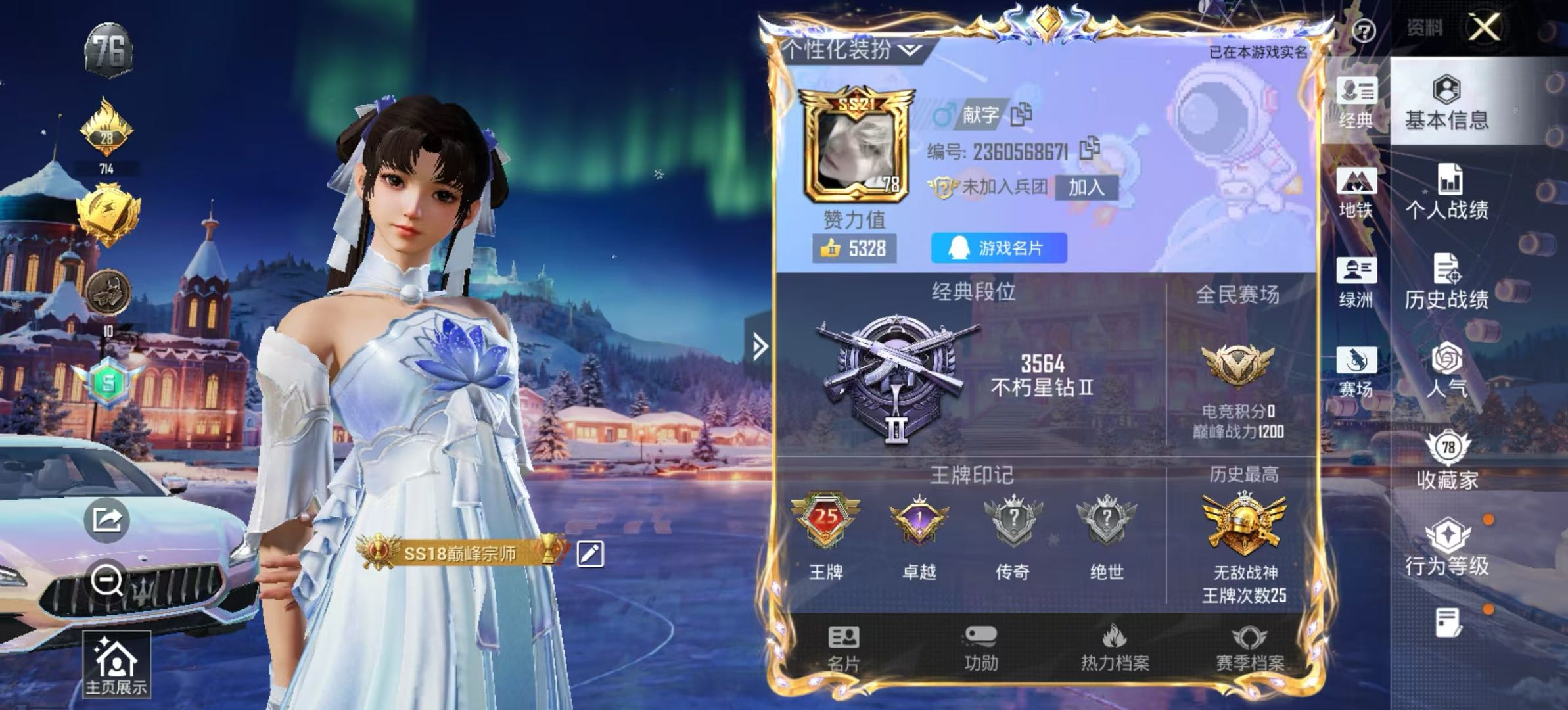 HPSJ3433909和平精英账号详情图2