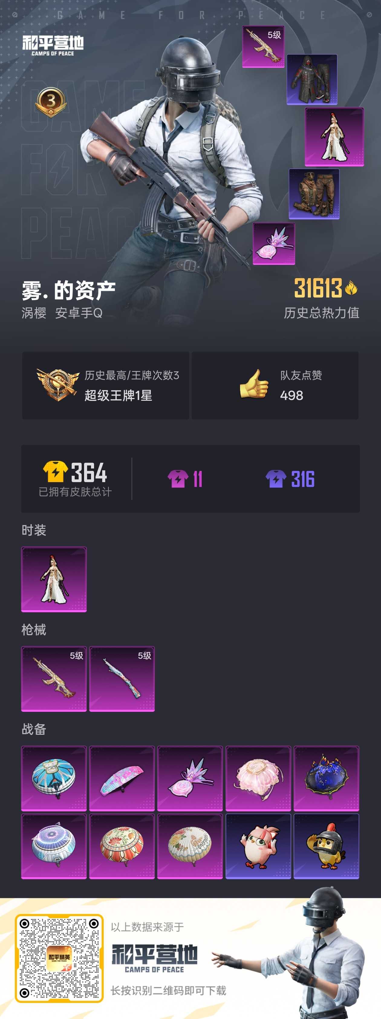 HPSJ3437479和平精英账号详情图3