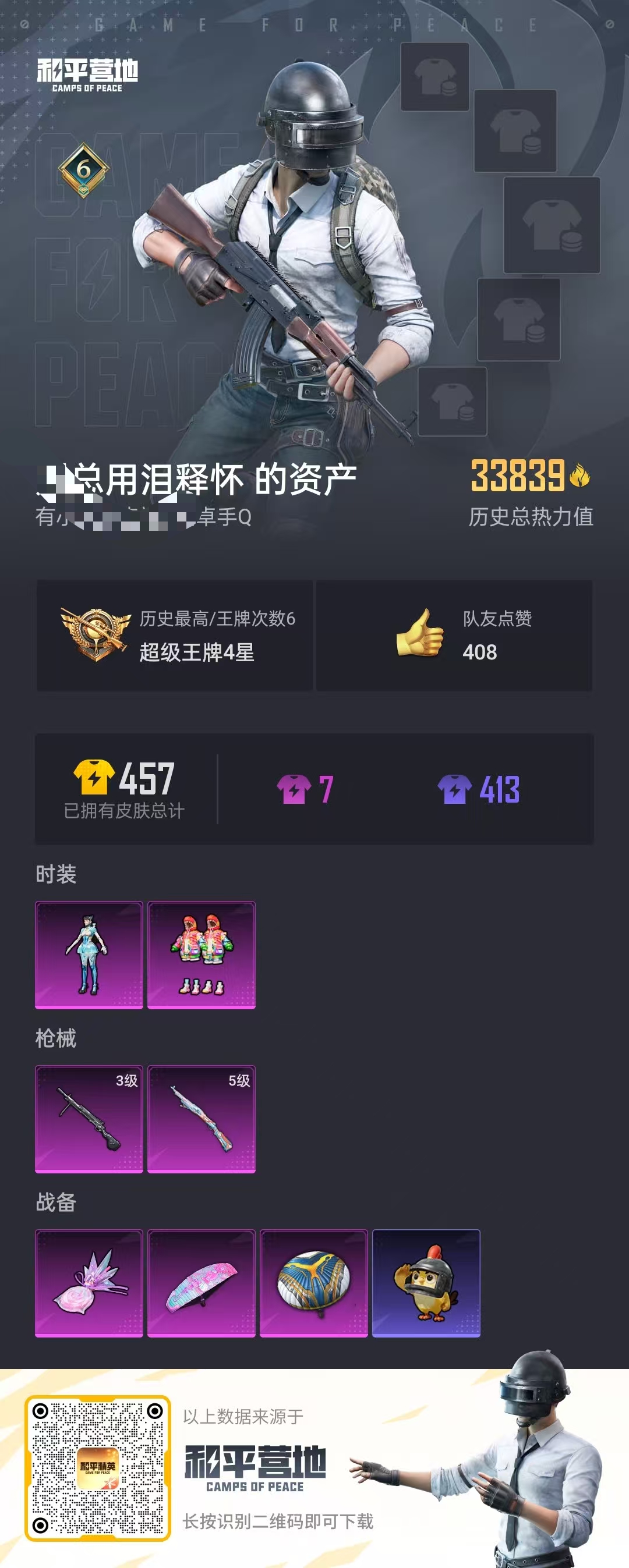 HPSJ3437480和平精英账号详情图4