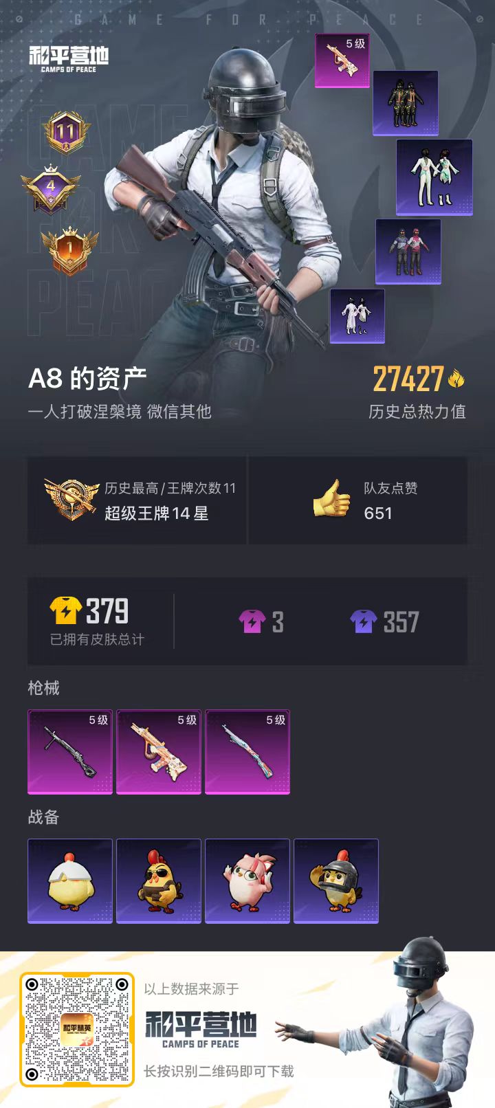 HPSJ3434276和平精英账号详情图3