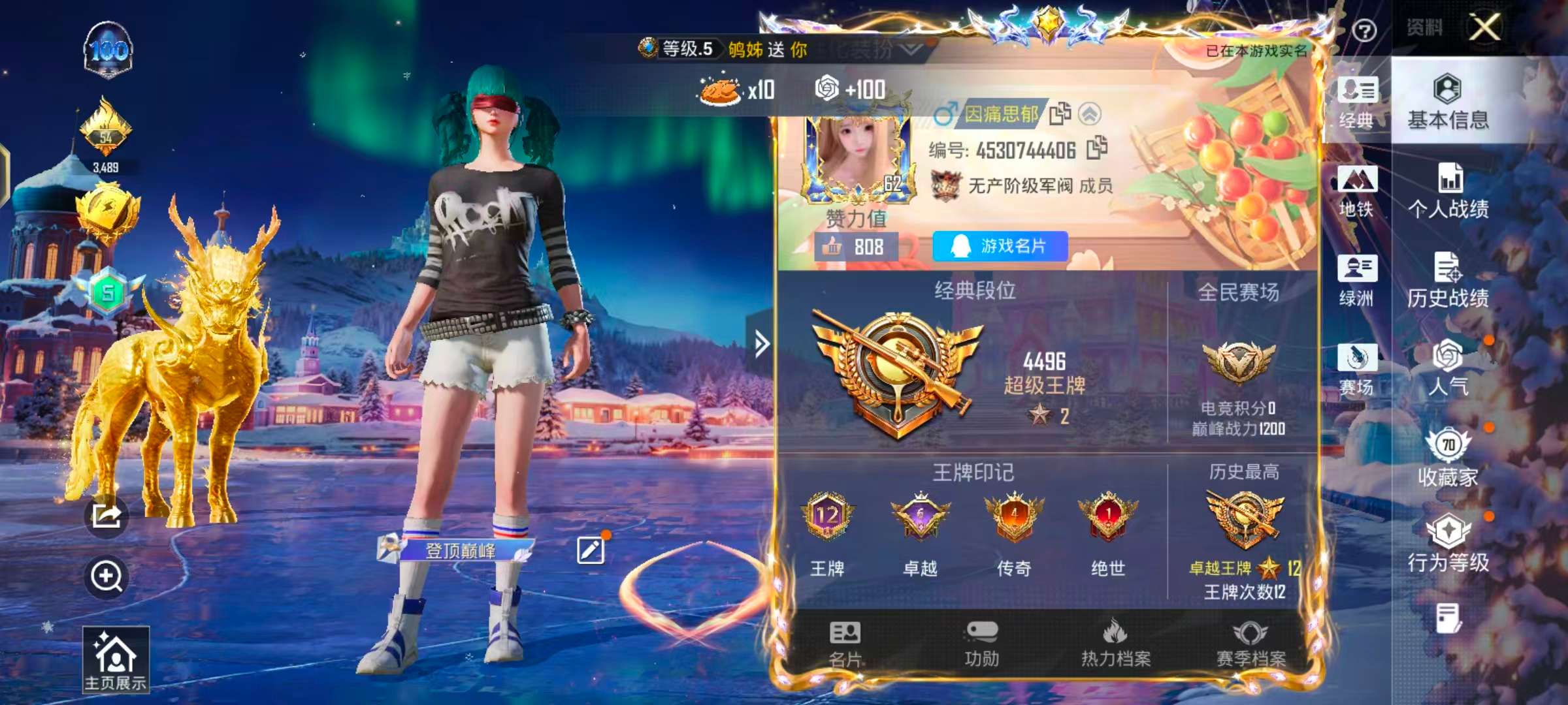 HPSJ3437492和平精英账号详情图2