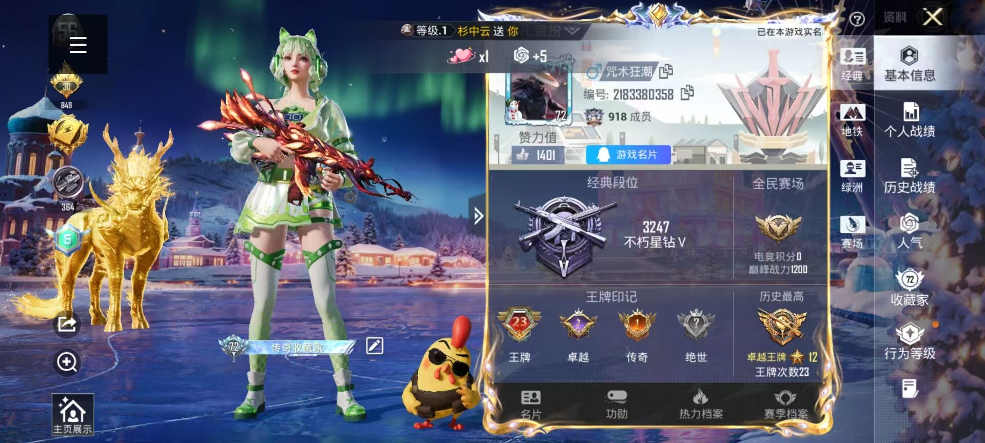 HPSJ3434013和平精英账号详情图2