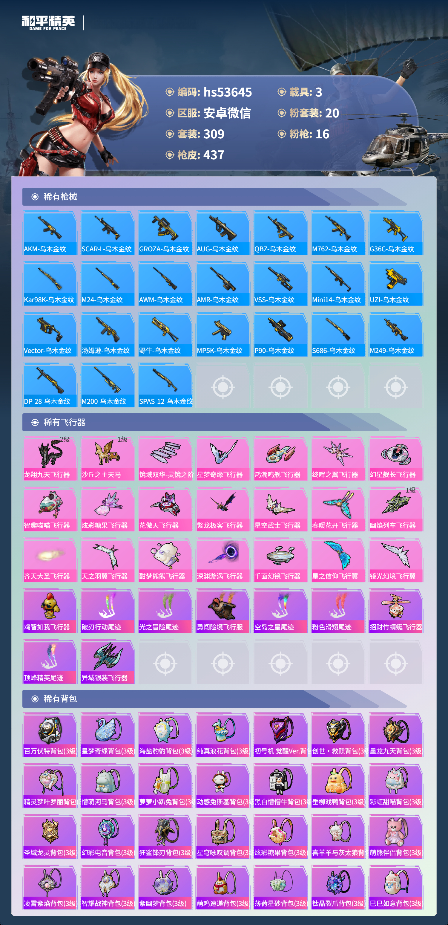 HPSJ3434456和平精英账号详情图13 HPSJ3434456和平精英账号详情图13