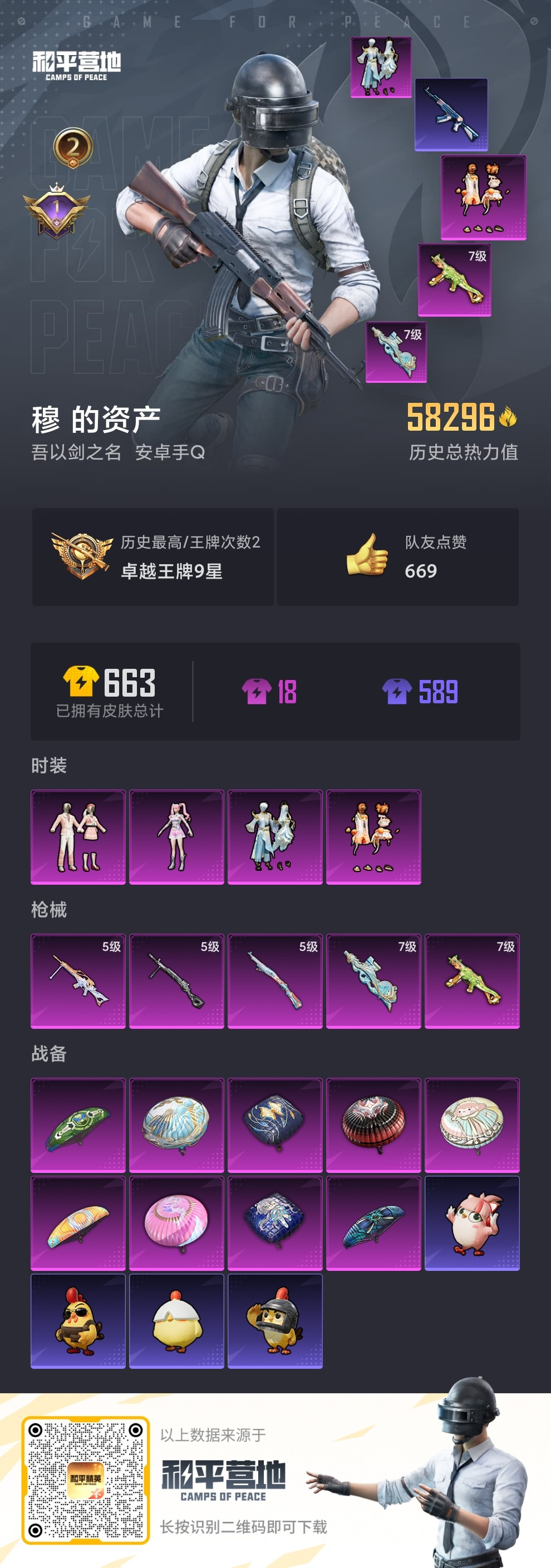 HPSJ3434062和平精英账号详情图4