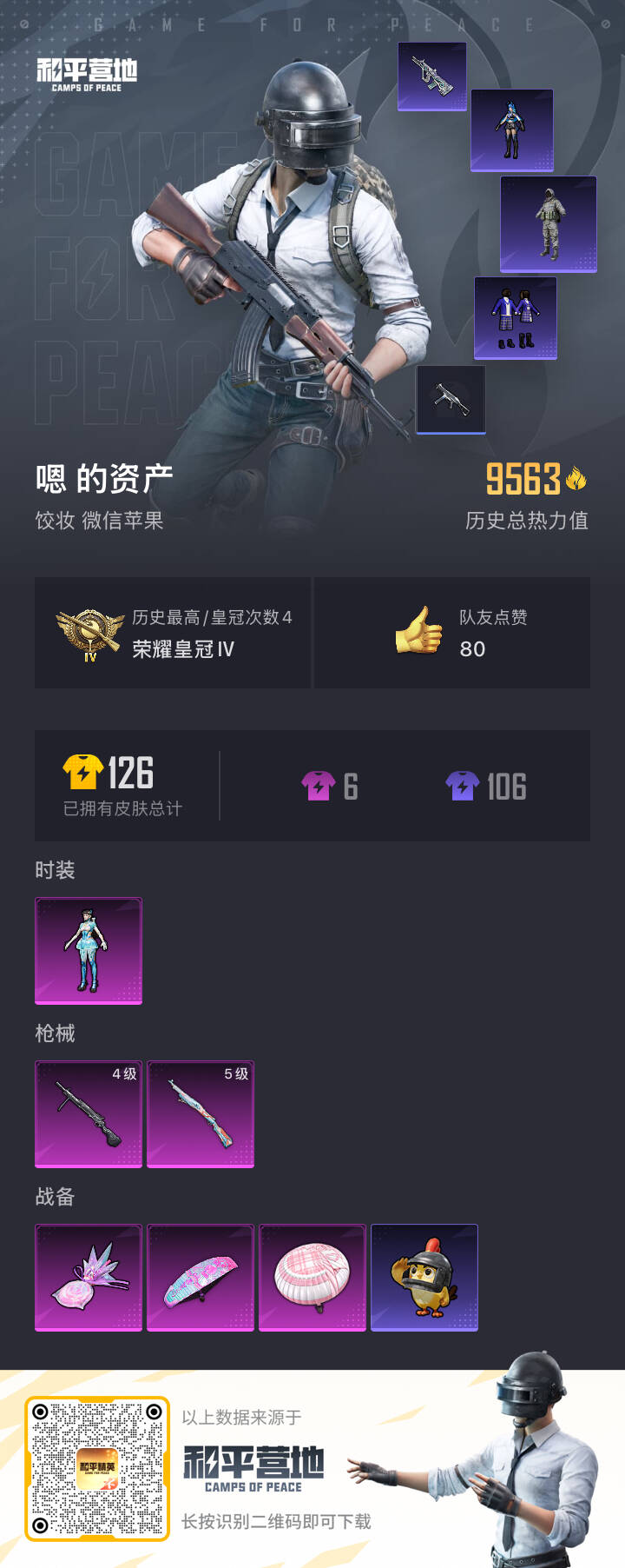 HPSJ3433999和平精英账号详情图3