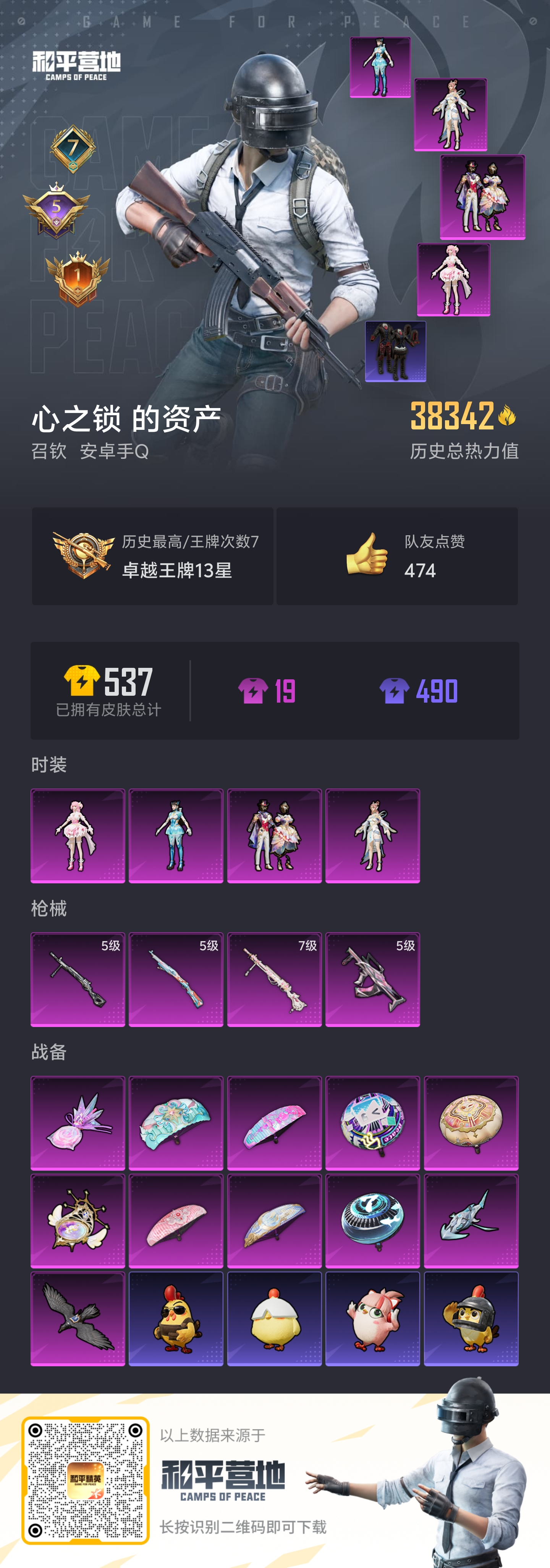 HPSJ3437456和平精英账号详情图3