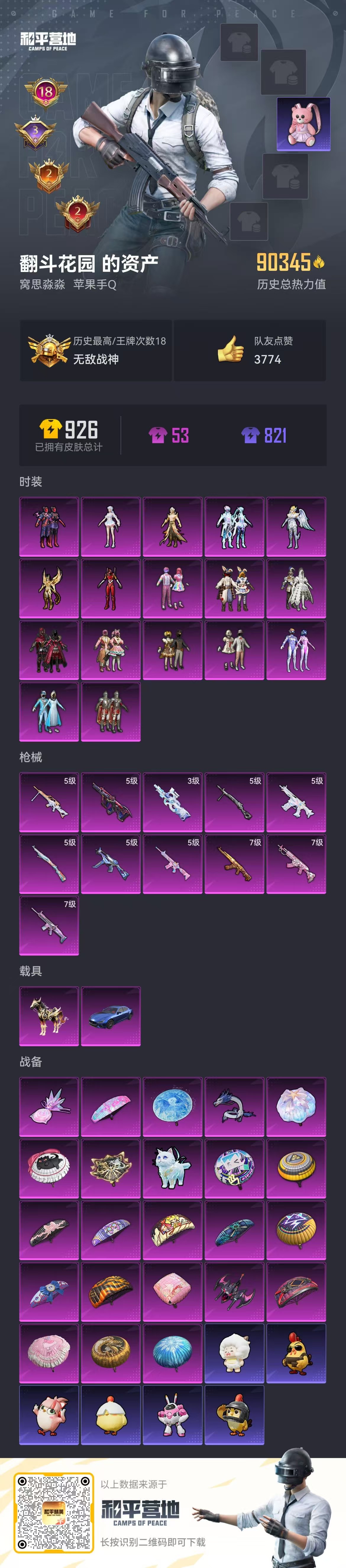 HPSJ3437477和平精英账号详情图4