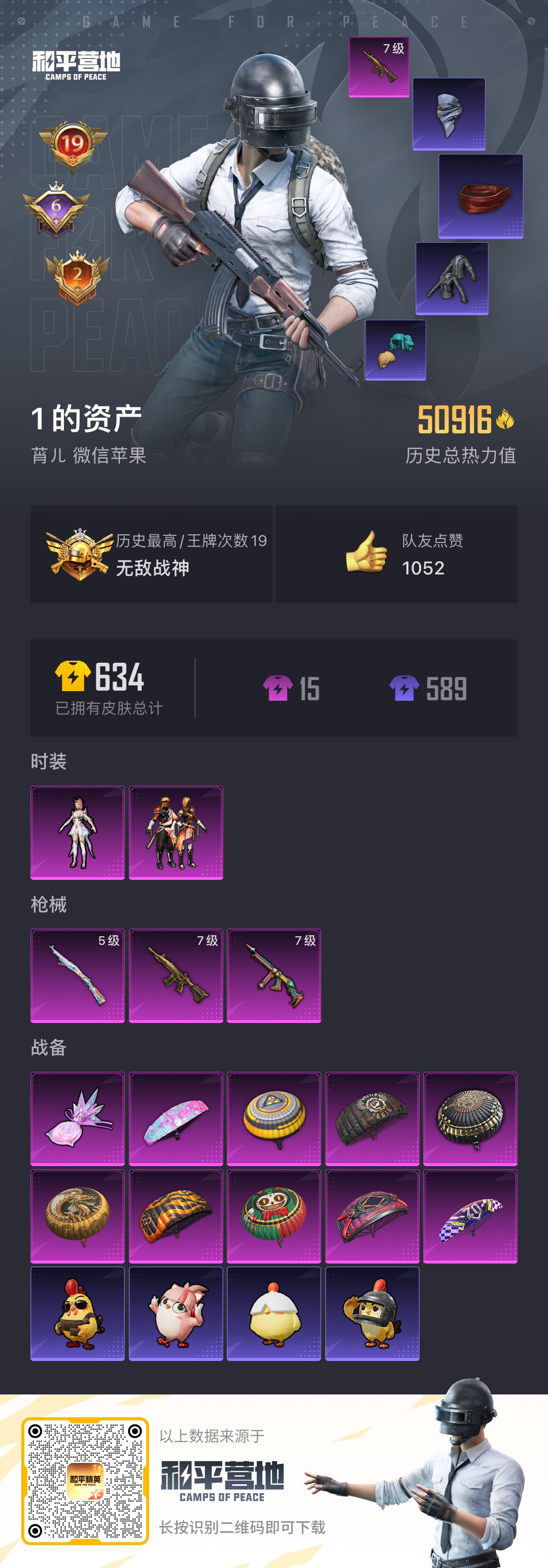 HPSJ3434401和平精英账号详情图3