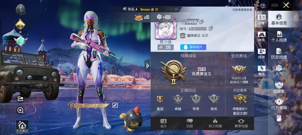 HPSJ3437459和平精英账号详情图4