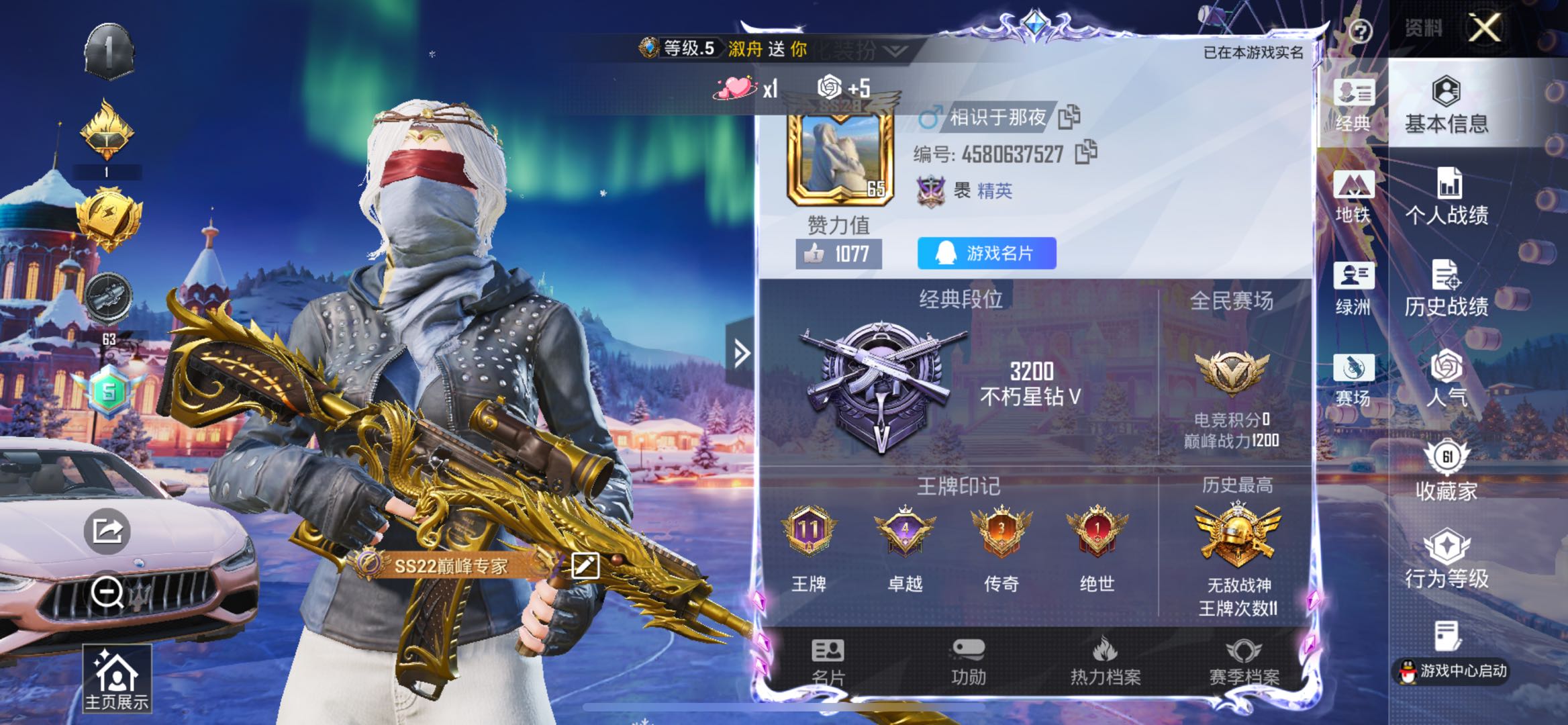 HPSJ3437483和平精英账号详情图2