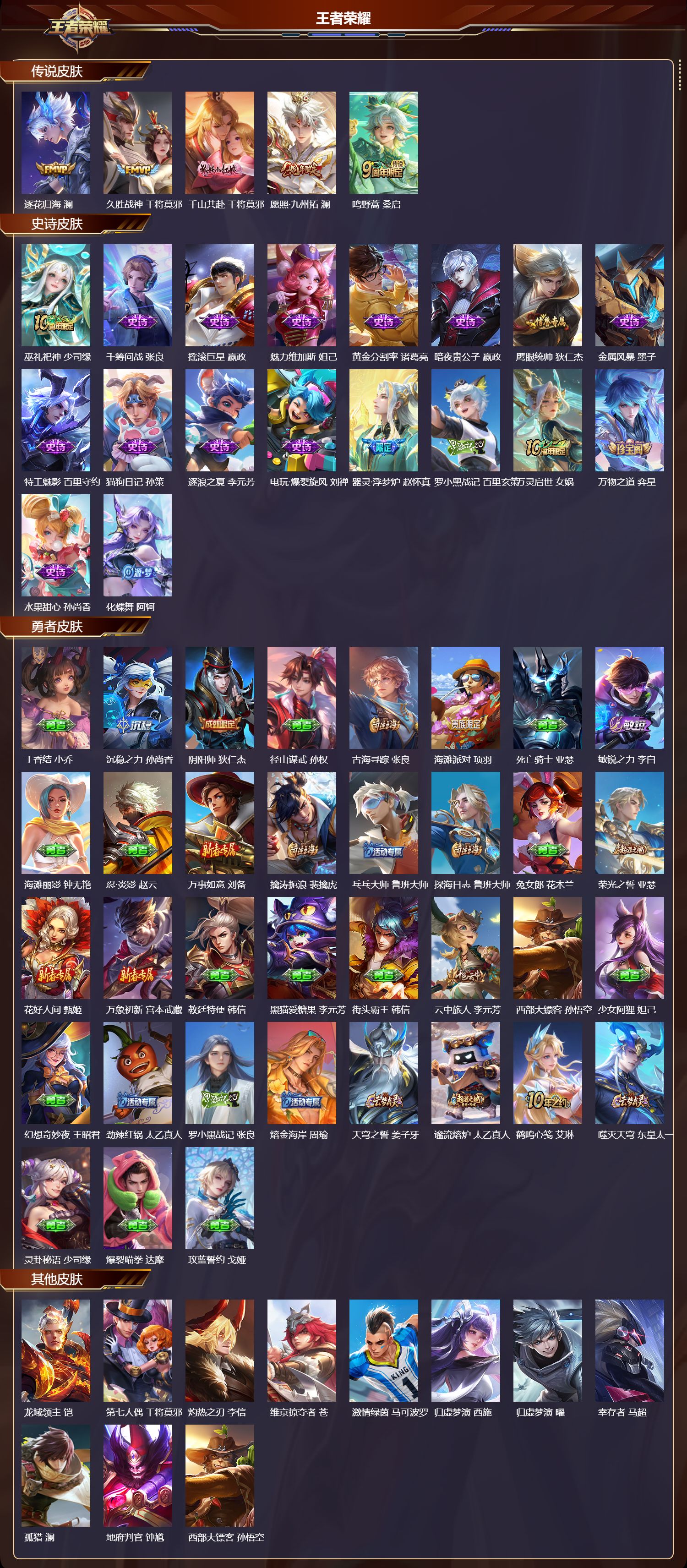 WZMK3440078王者荣耀账号详情图2