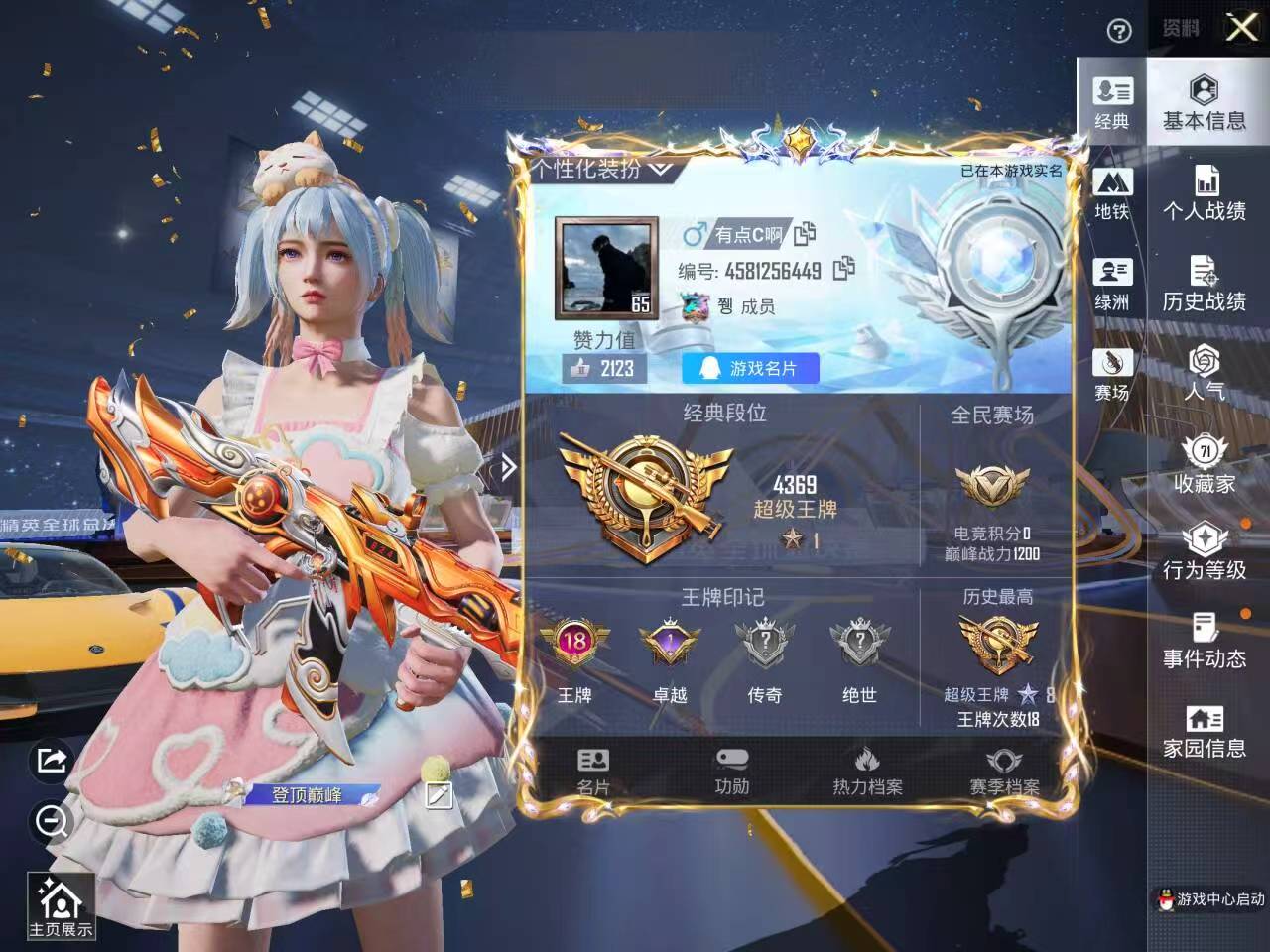 HPSJ3435684和平精英账号详情图2